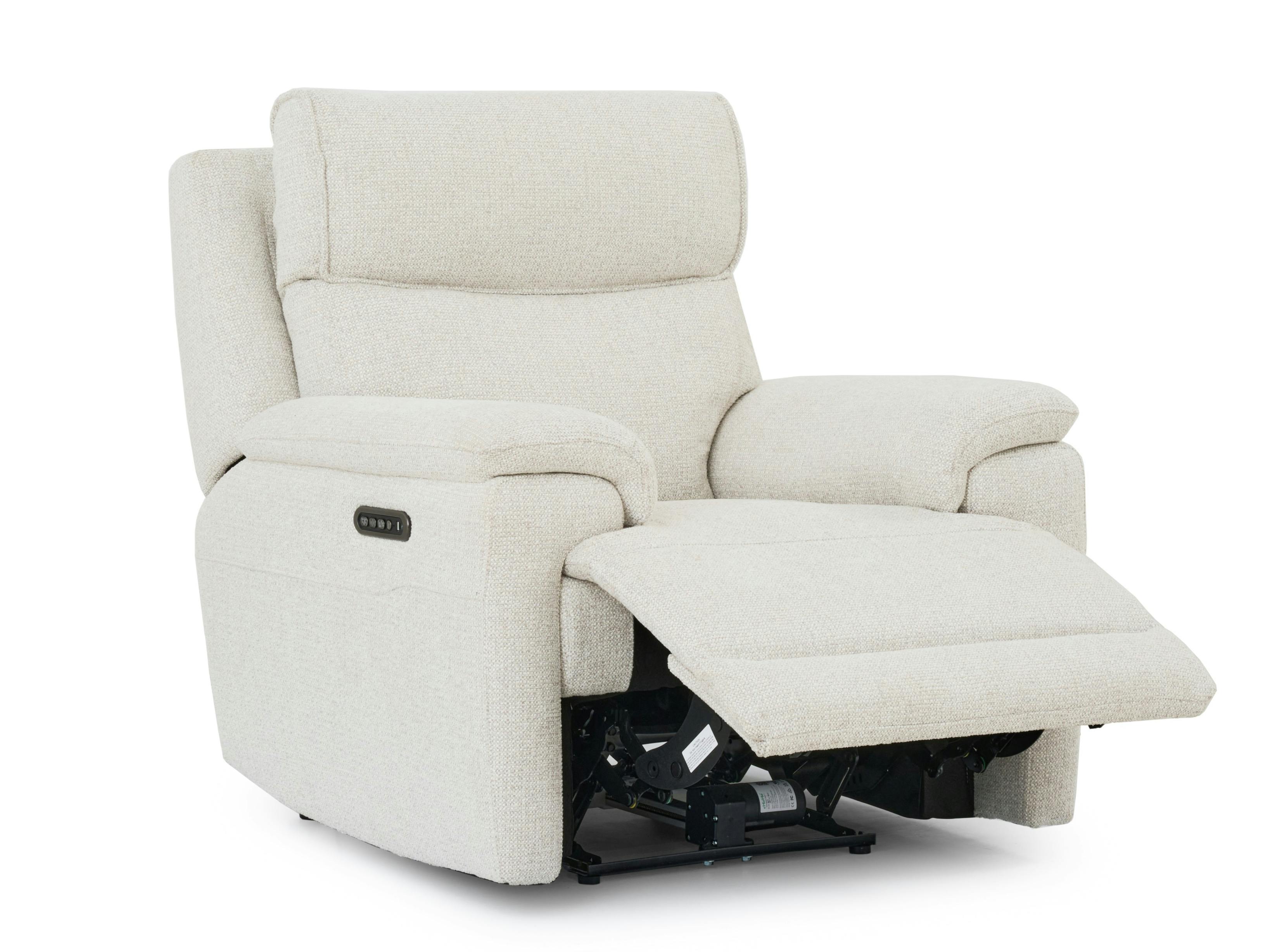 Abbotsford Fabric Armchair Power Recliner, Power Headrest