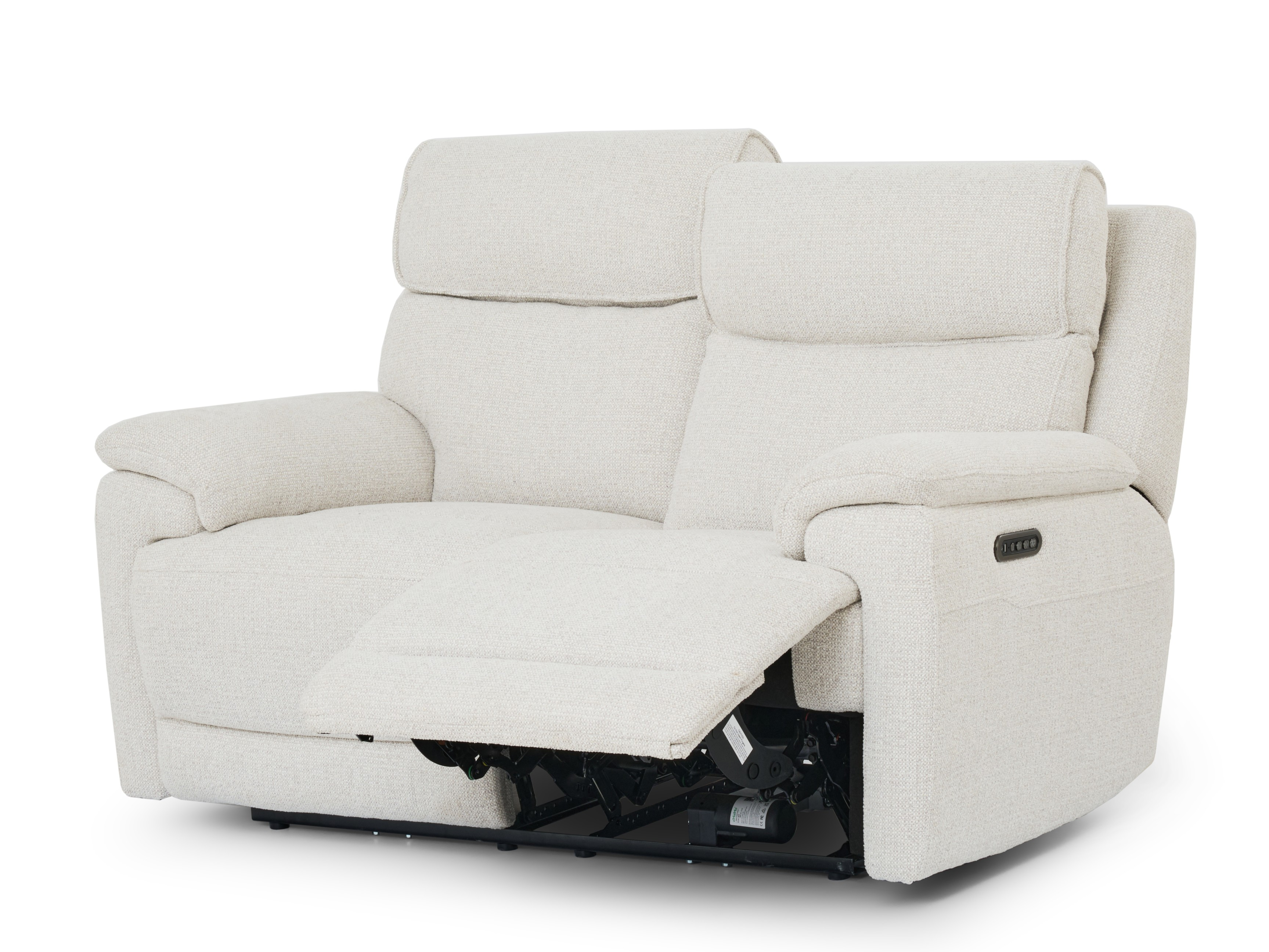 Abbotsford Fabric Two Seater Sofa Power Recliner, Power Headrest 1
