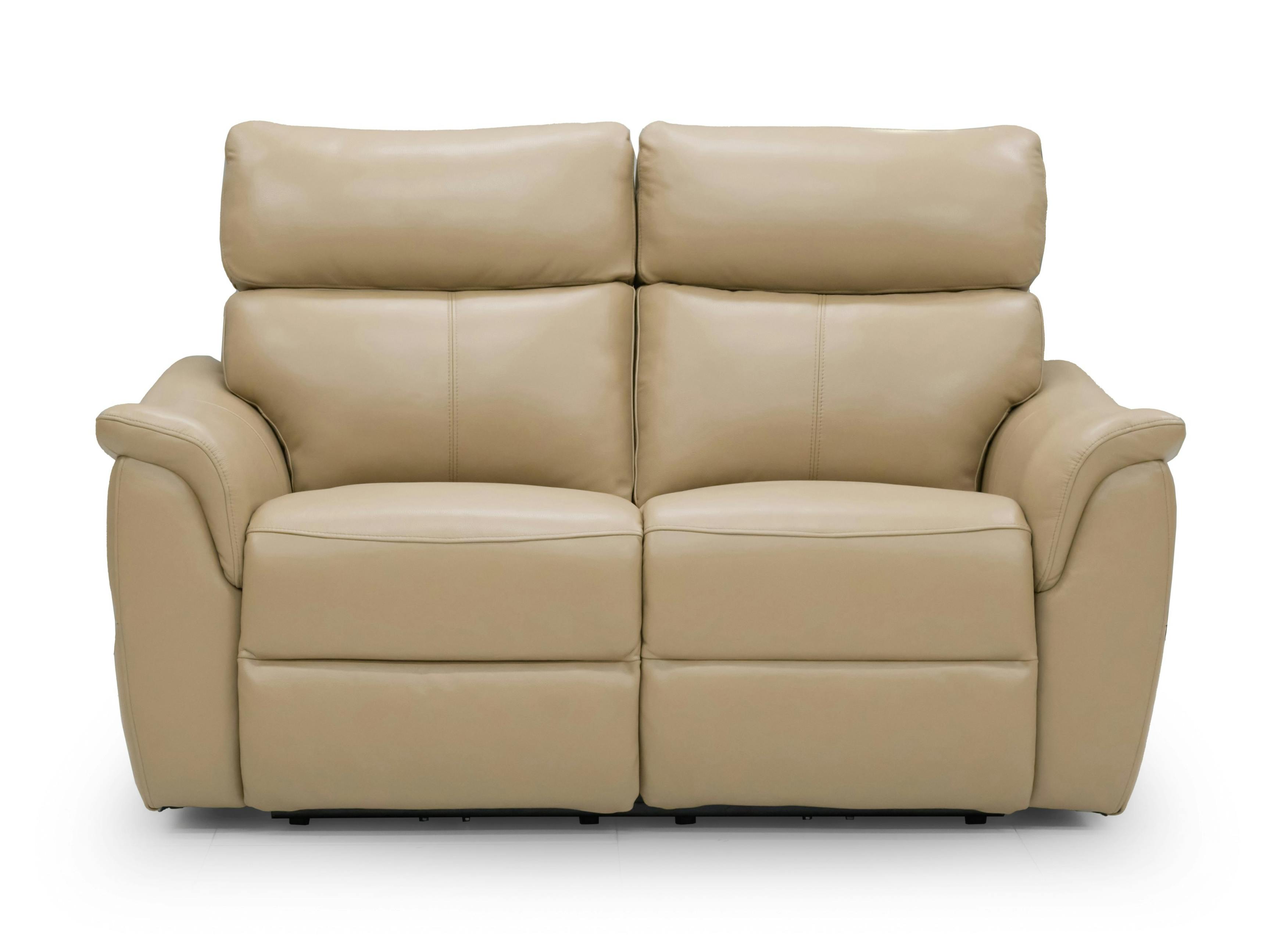 Edmond Leather Two Seater Sofa Power Recliner