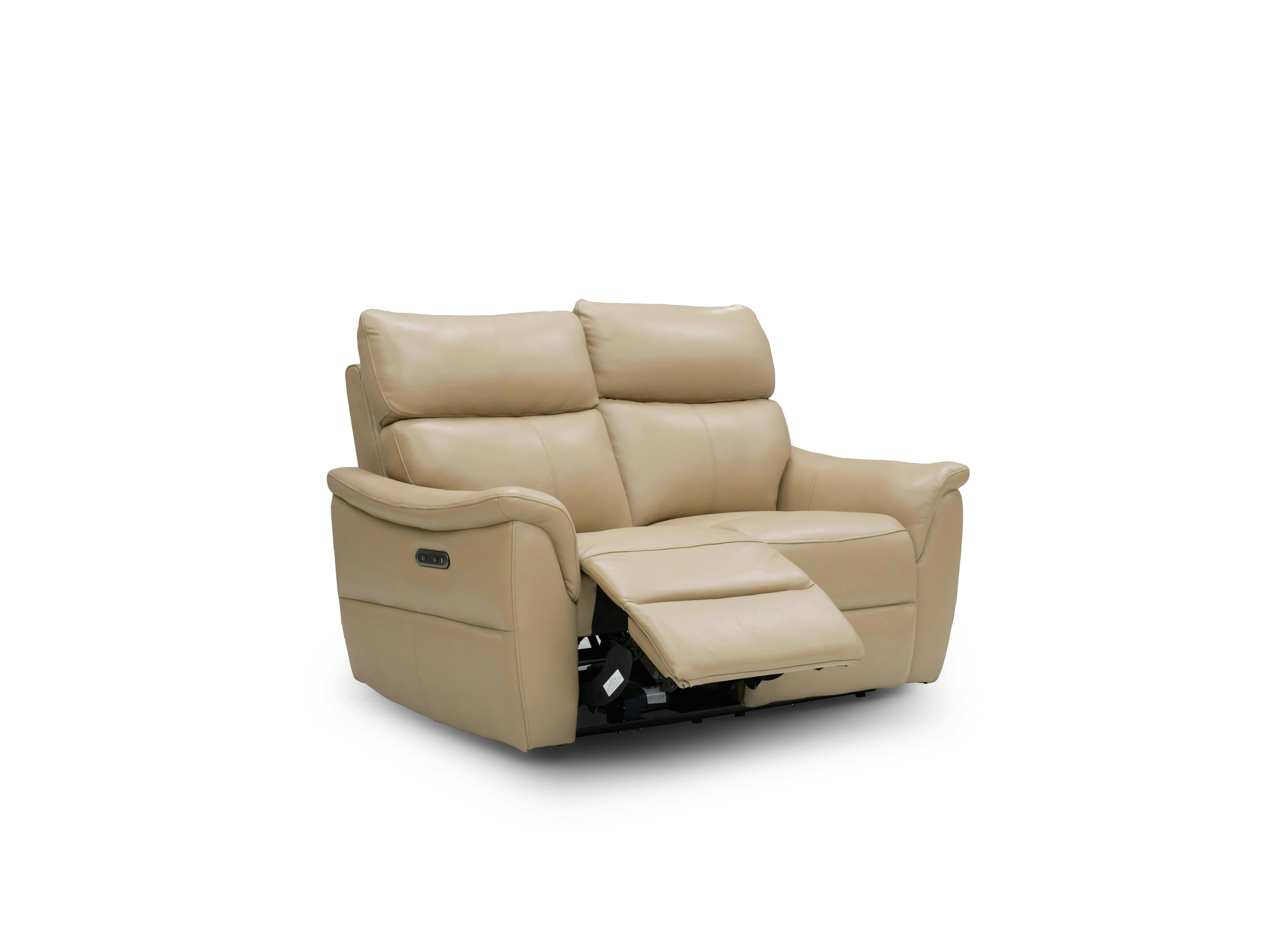 Edmond Leather Two Seater Sofa Manual Recliner