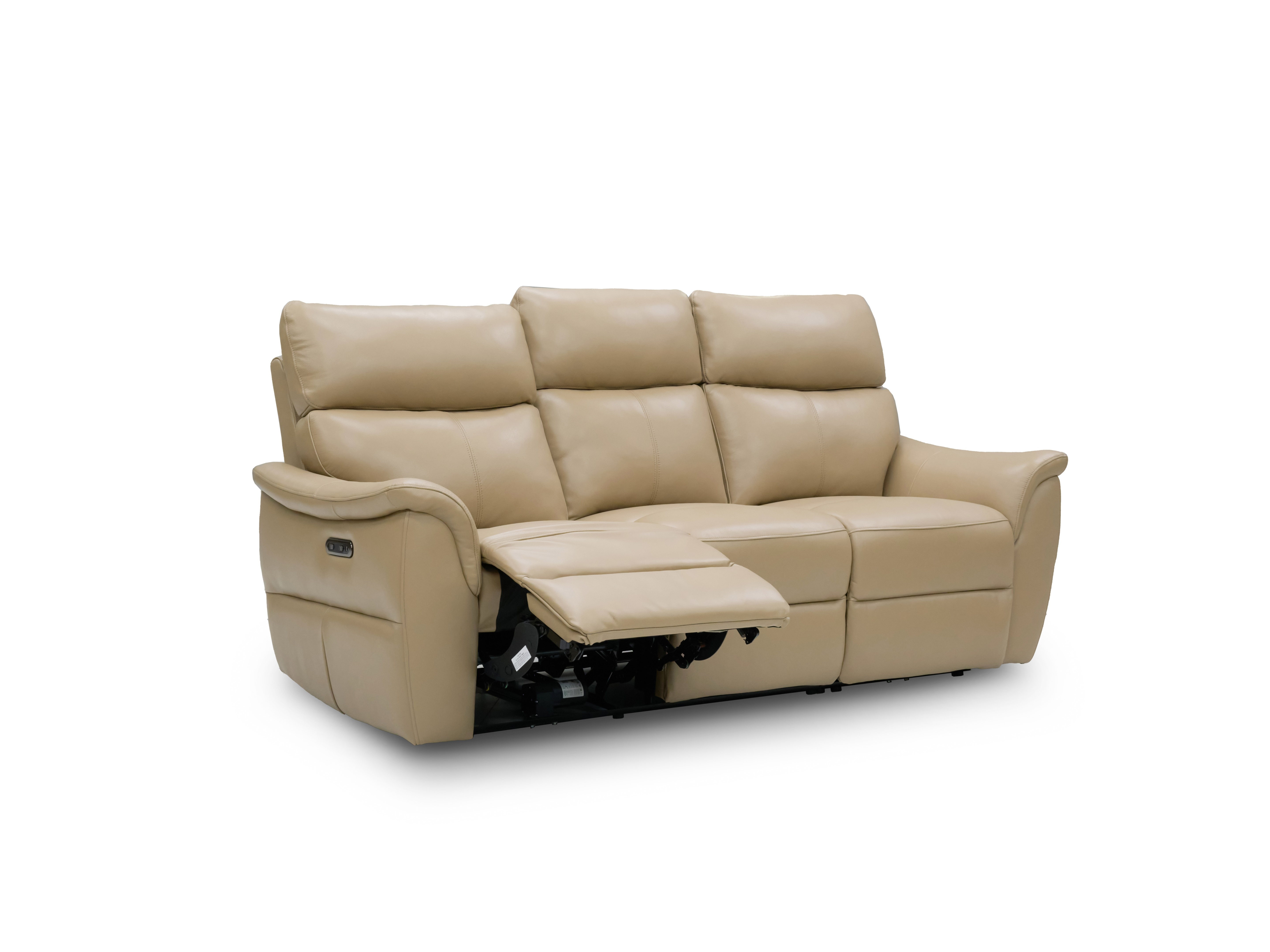 Edmond Leather Three Seater Sofa Power Recliner 3