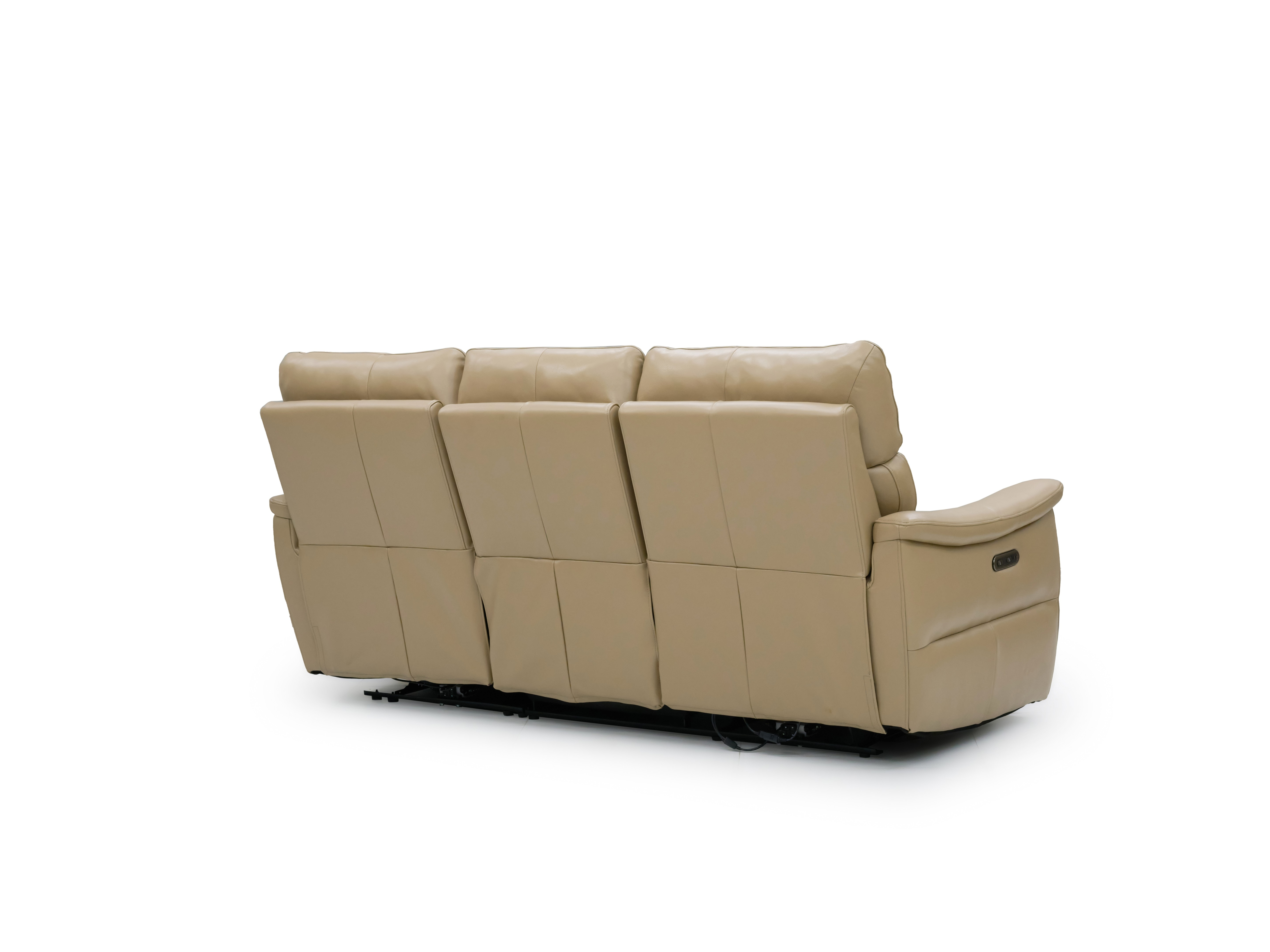 Edmond Leather Three Seater Sofa Power Recliner 4