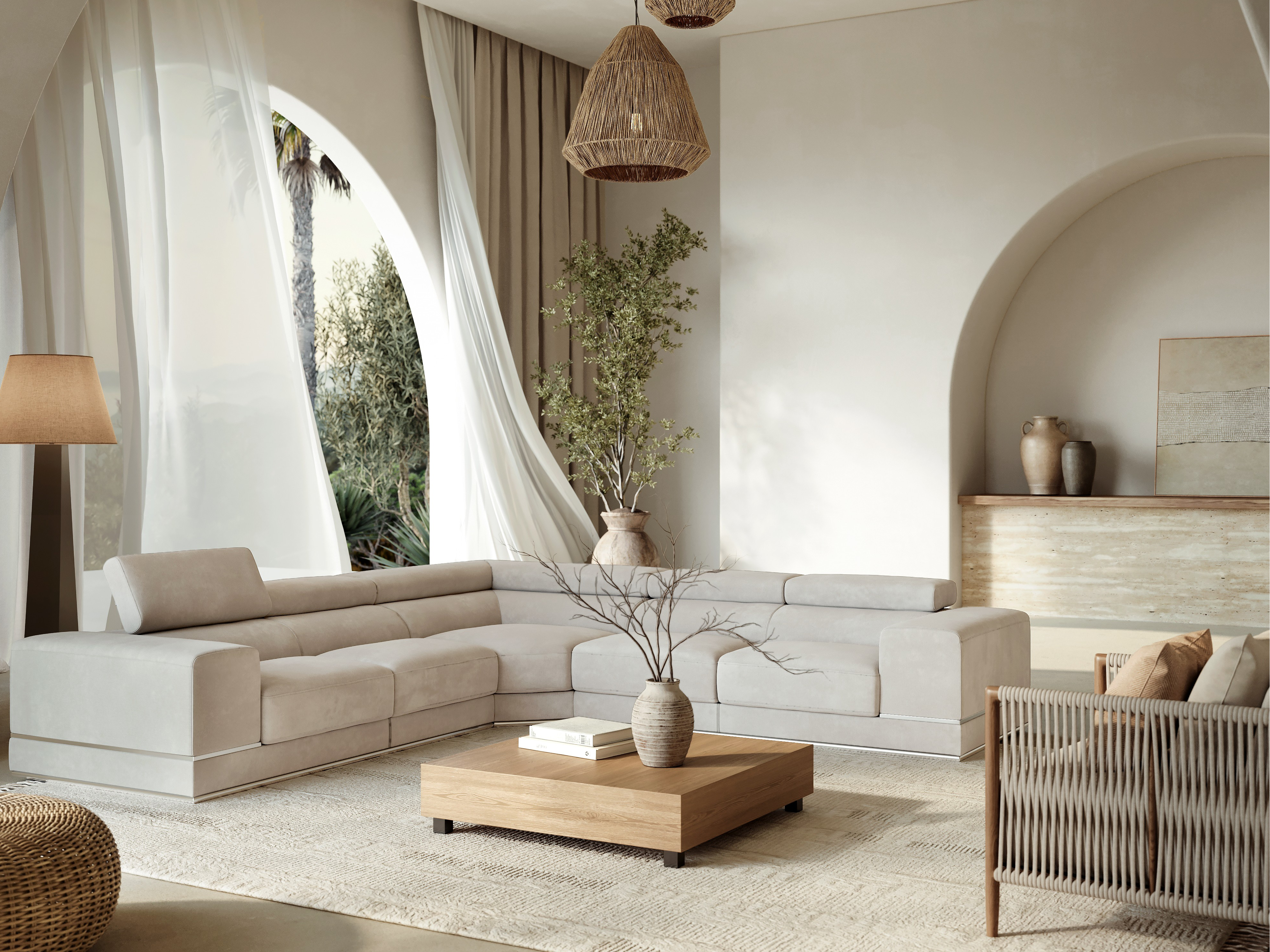 Napoleon Fabric Corner Lounge Option A 8