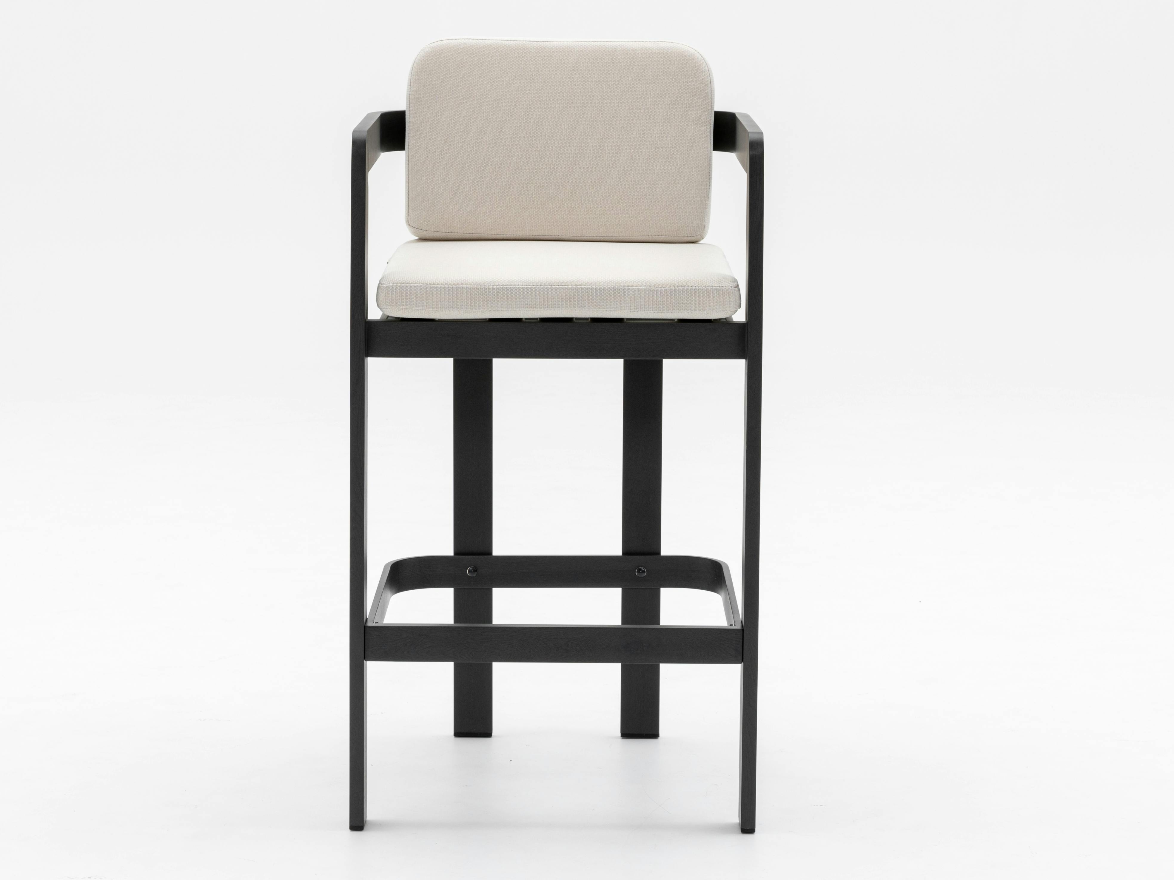 Balmain Ebony Outdoor Bar Chair Set of Two