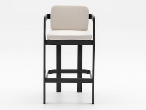 Balmain Ebony Outdoor Bar Chair Set of Two