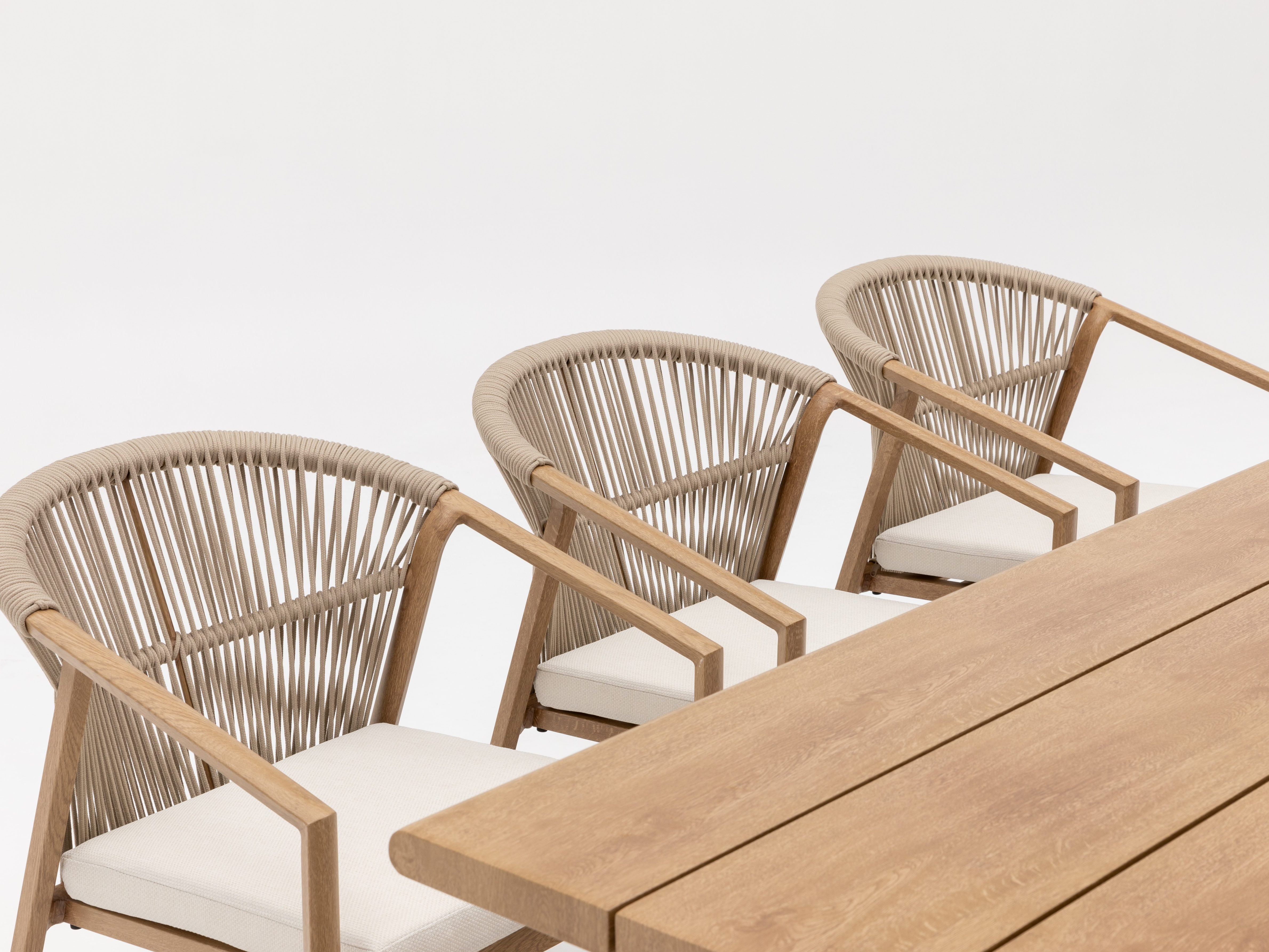 Balmain Oak 7-piece Outdoor Dining Set With Kiama Oak Chairs 3