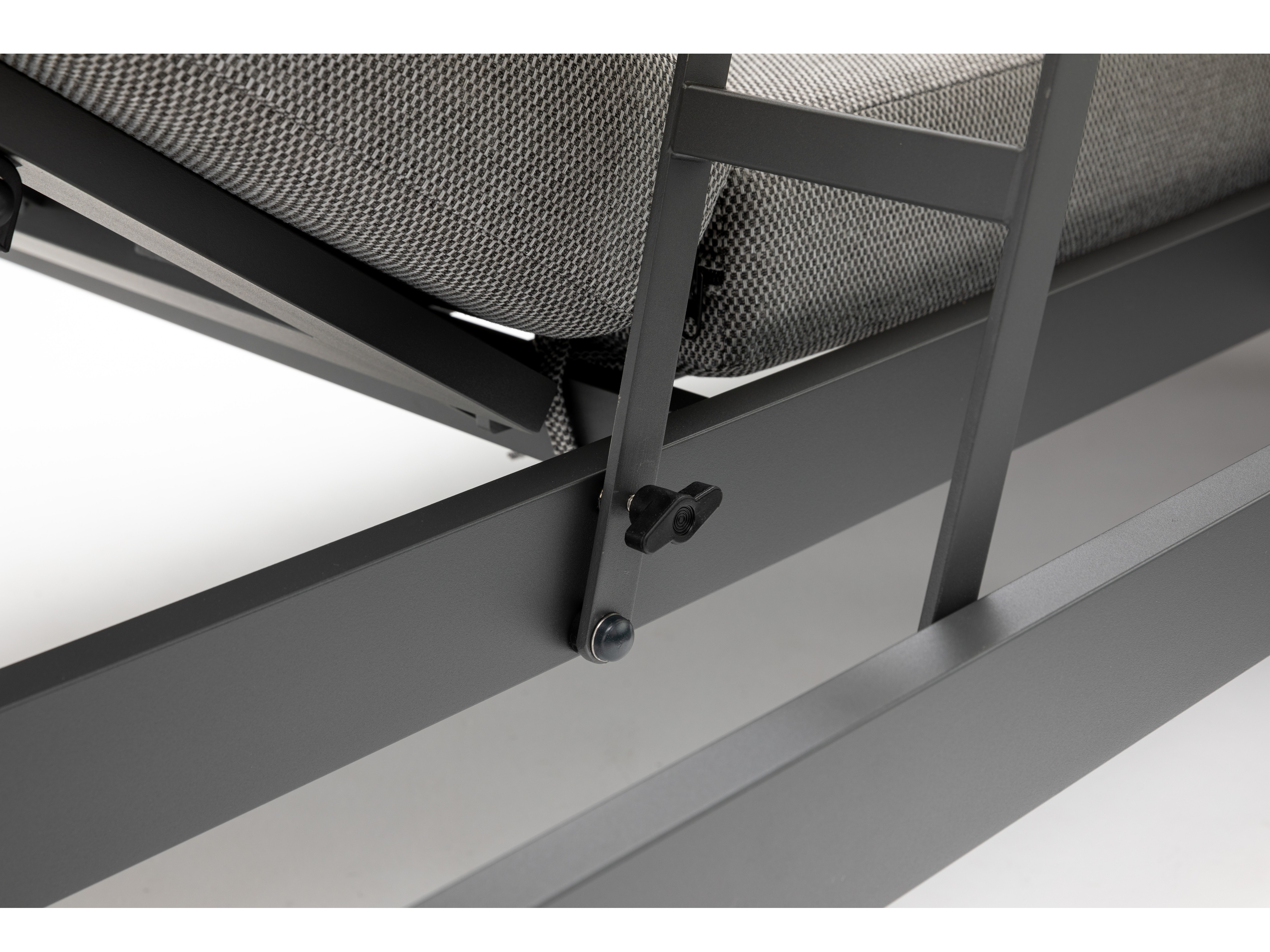 Avoca Anthracite Outdoor Sunlounge With Adjustable Side Table 7