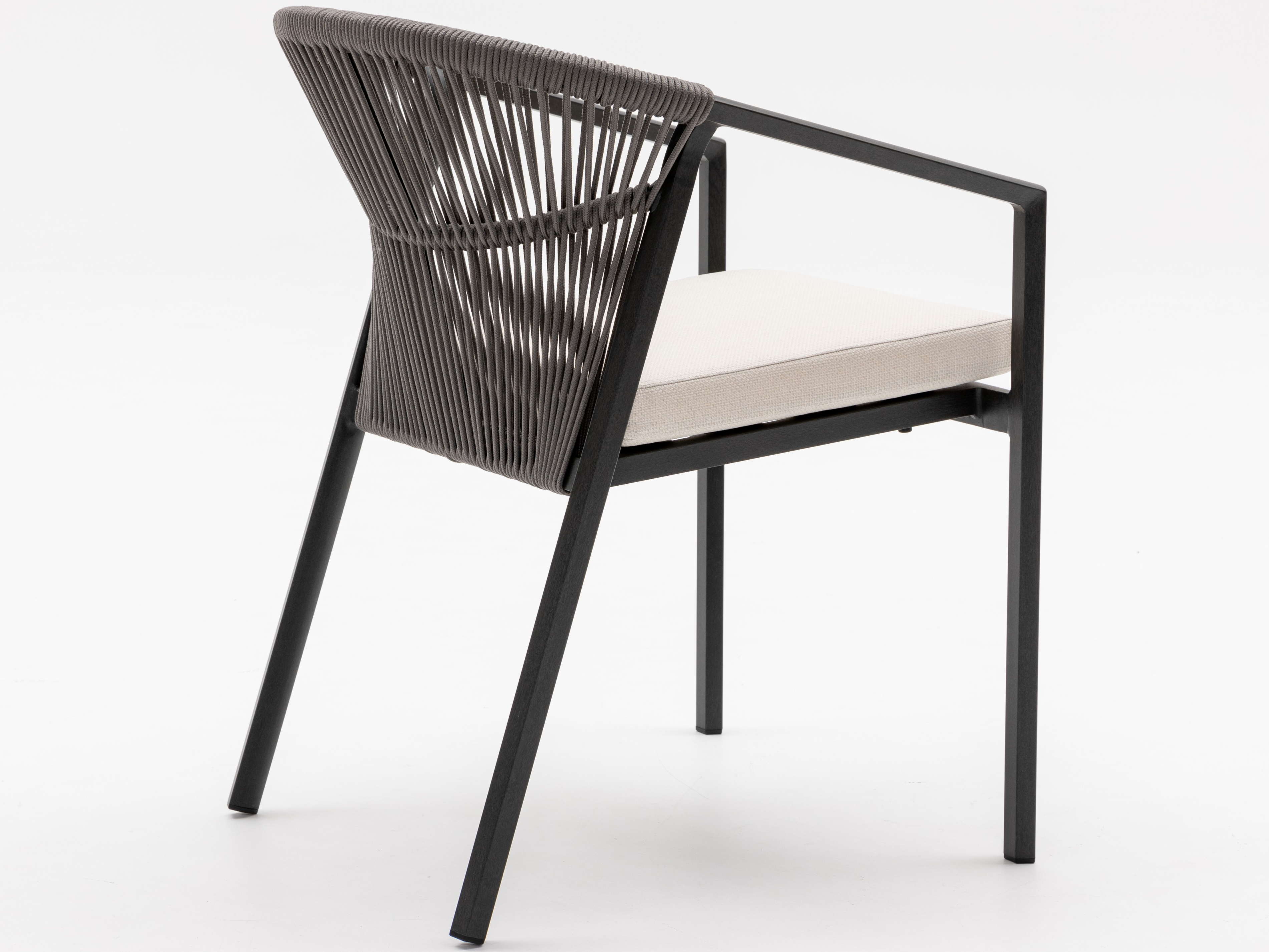 Kiama Ebony Outdoor Rope Dining Chair Set Of 2 6