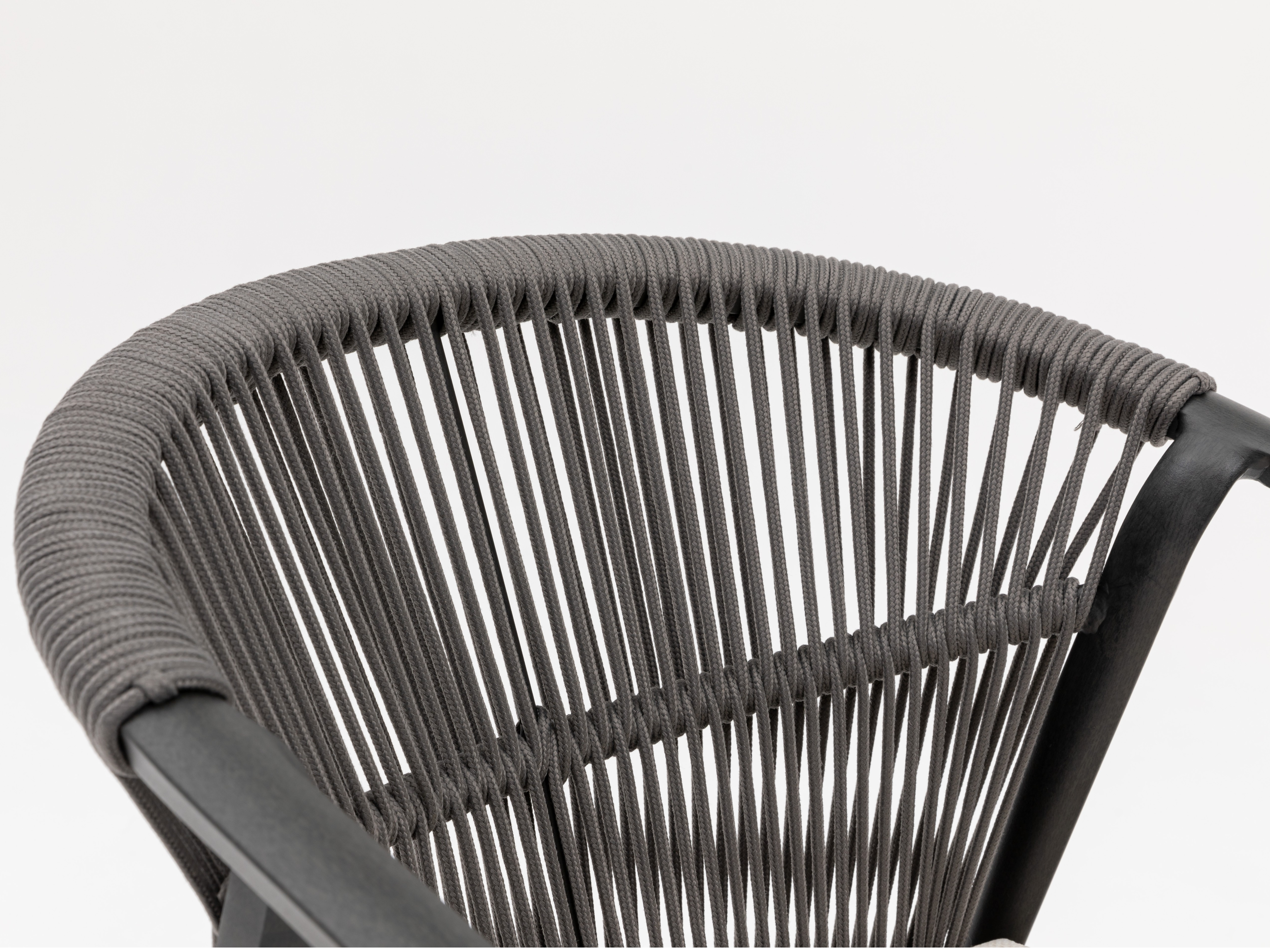 Kiama Ebony Outdoor Rope Dining Chair Set Of 2 2