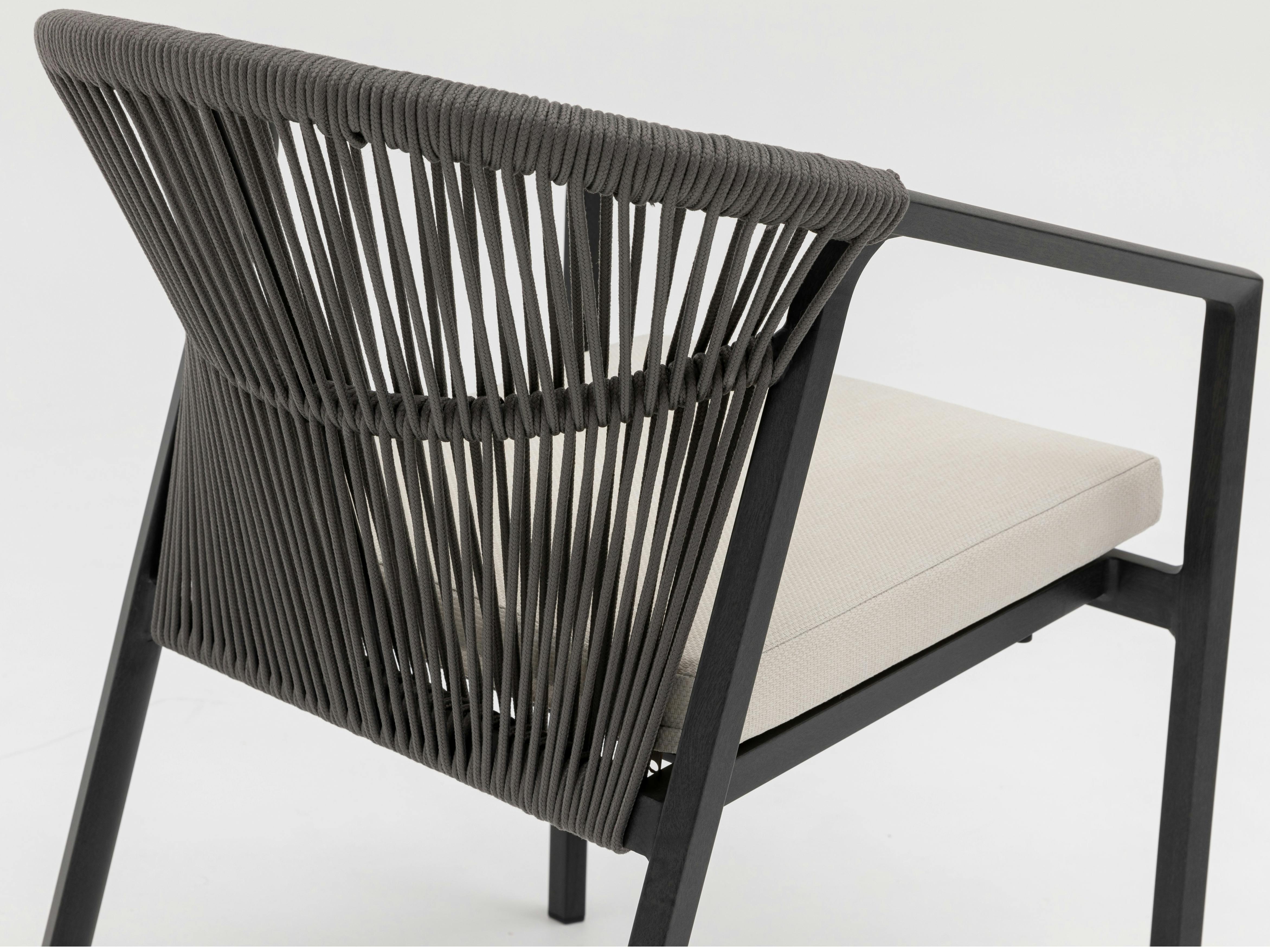 Kiama Ebony Outdoor Rope Dining Chair Set Of 2