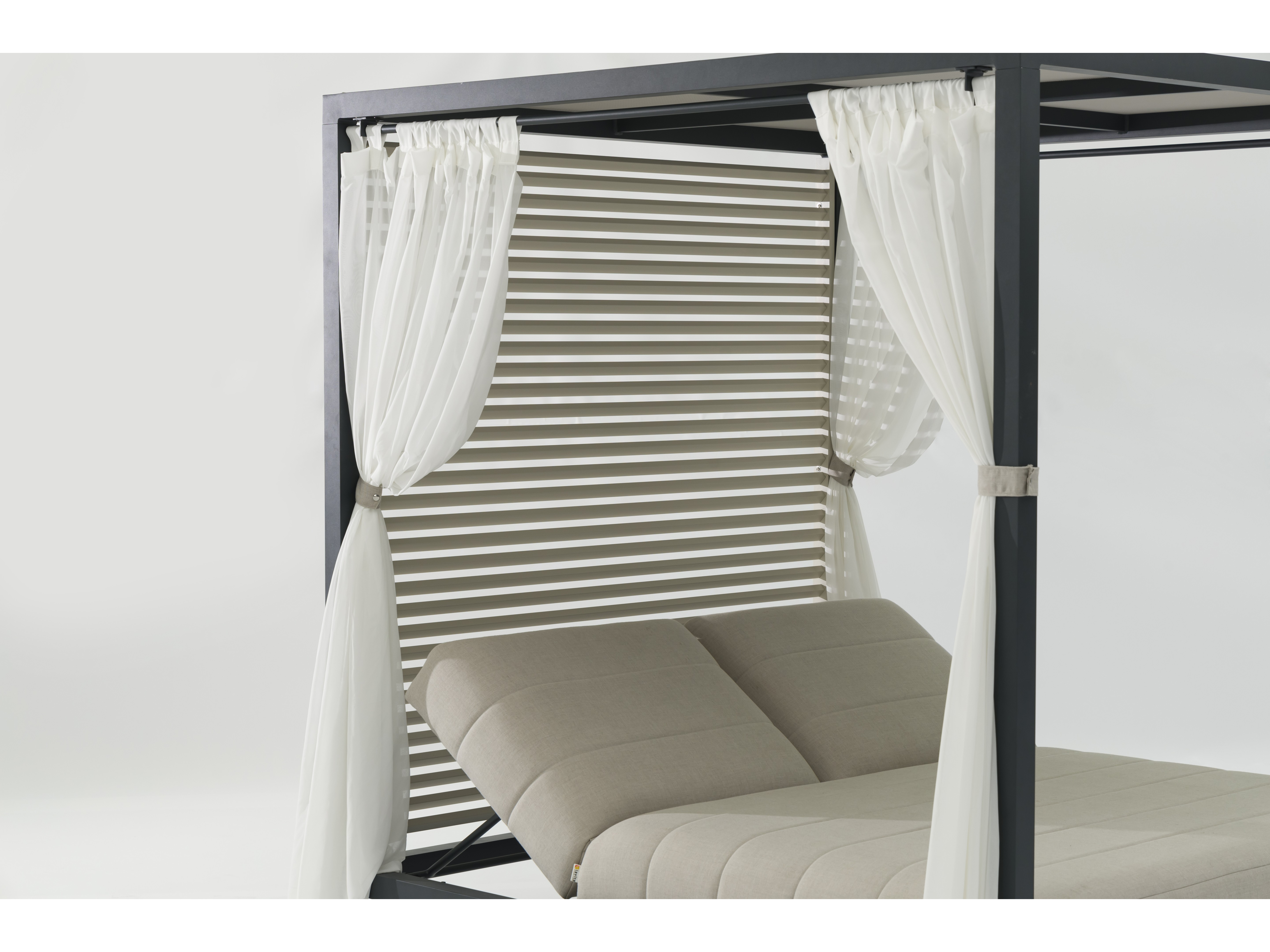Bora Bora Cinza Outdoor Double Sunbed Gazebo 13