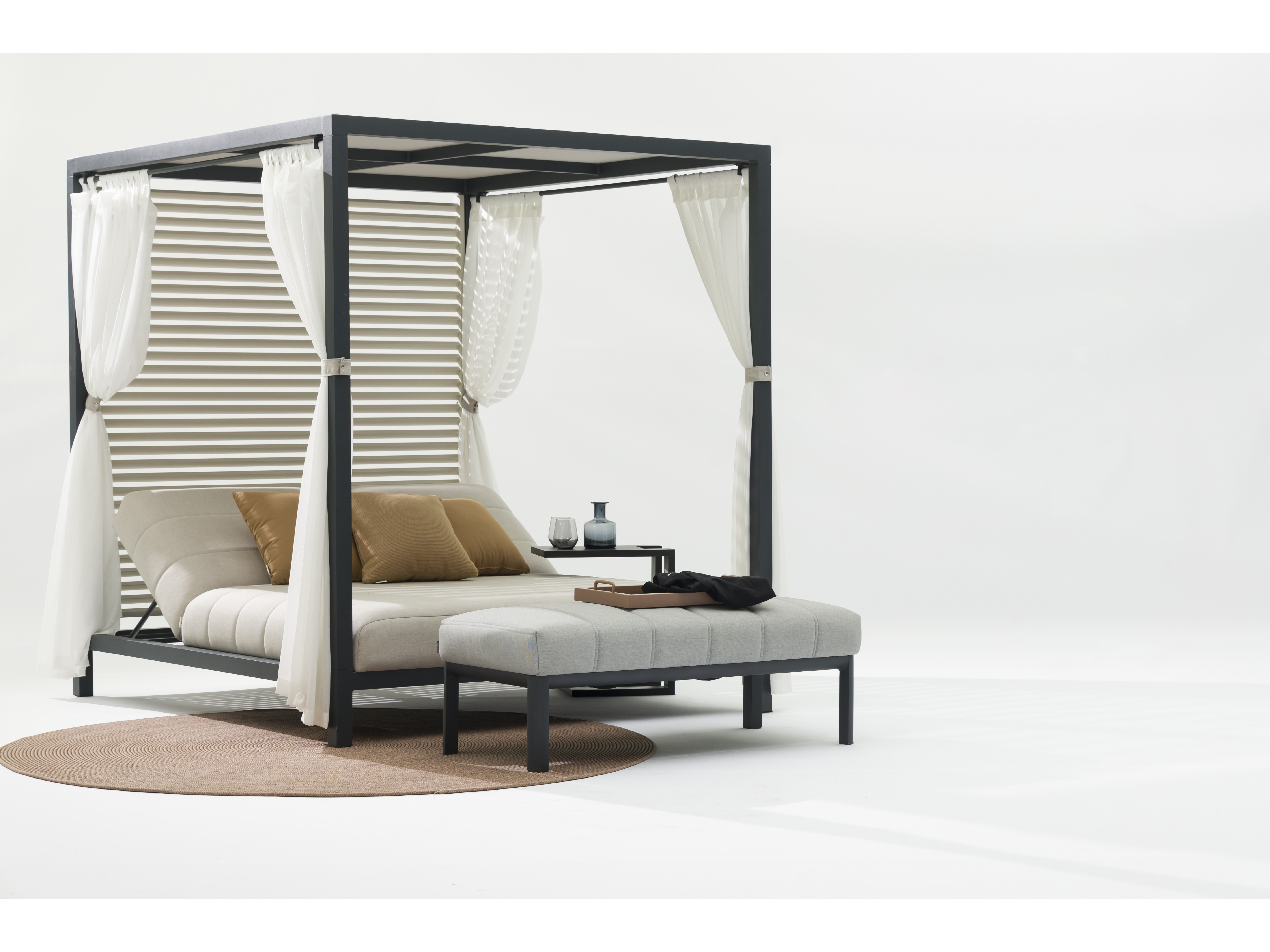 Bora Bora Cinza Outdoor Double Sunbed Gazebo 19