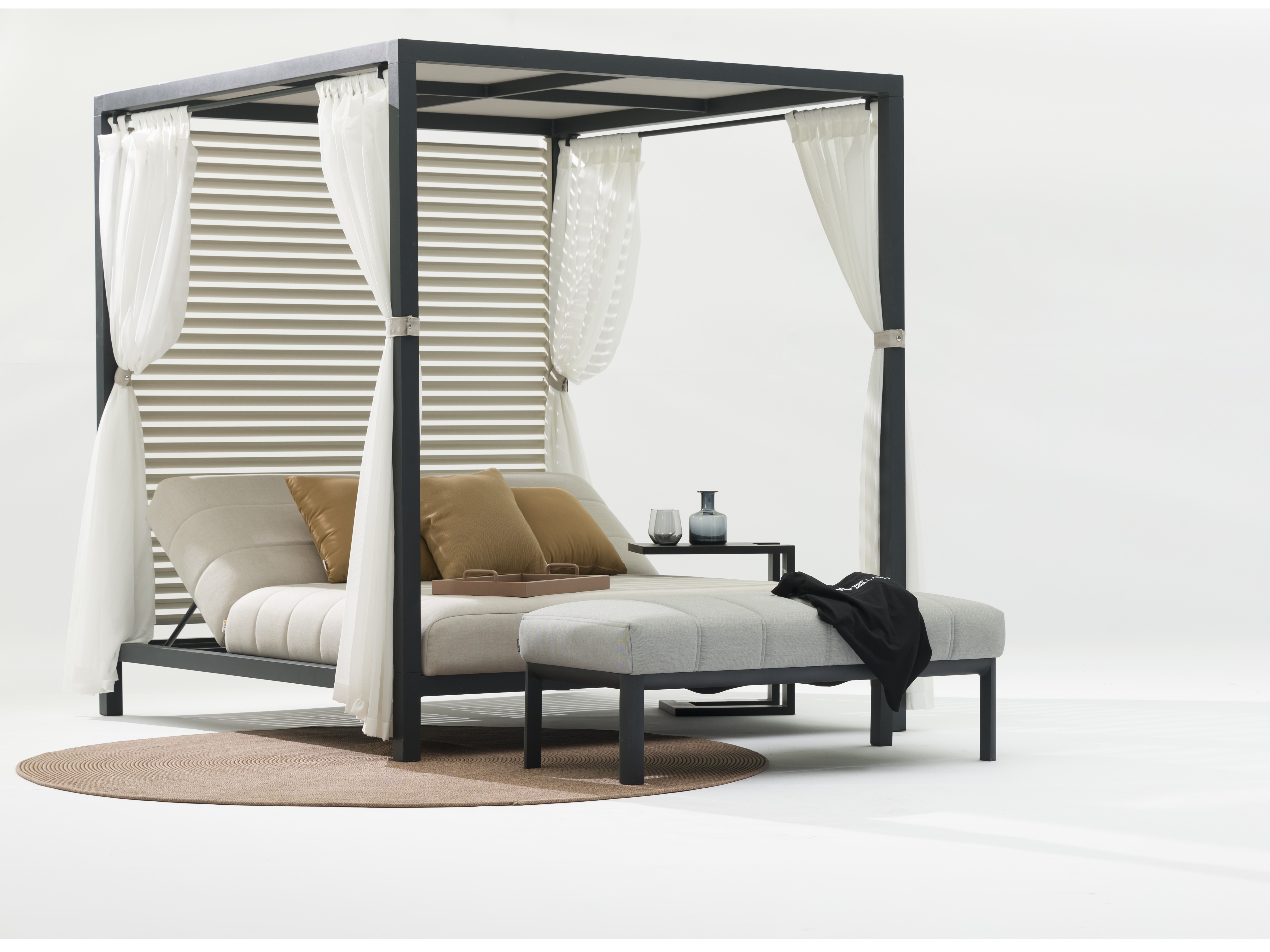 Bora Bora Cinza Outdoor Double Sunbed Gazebo 20