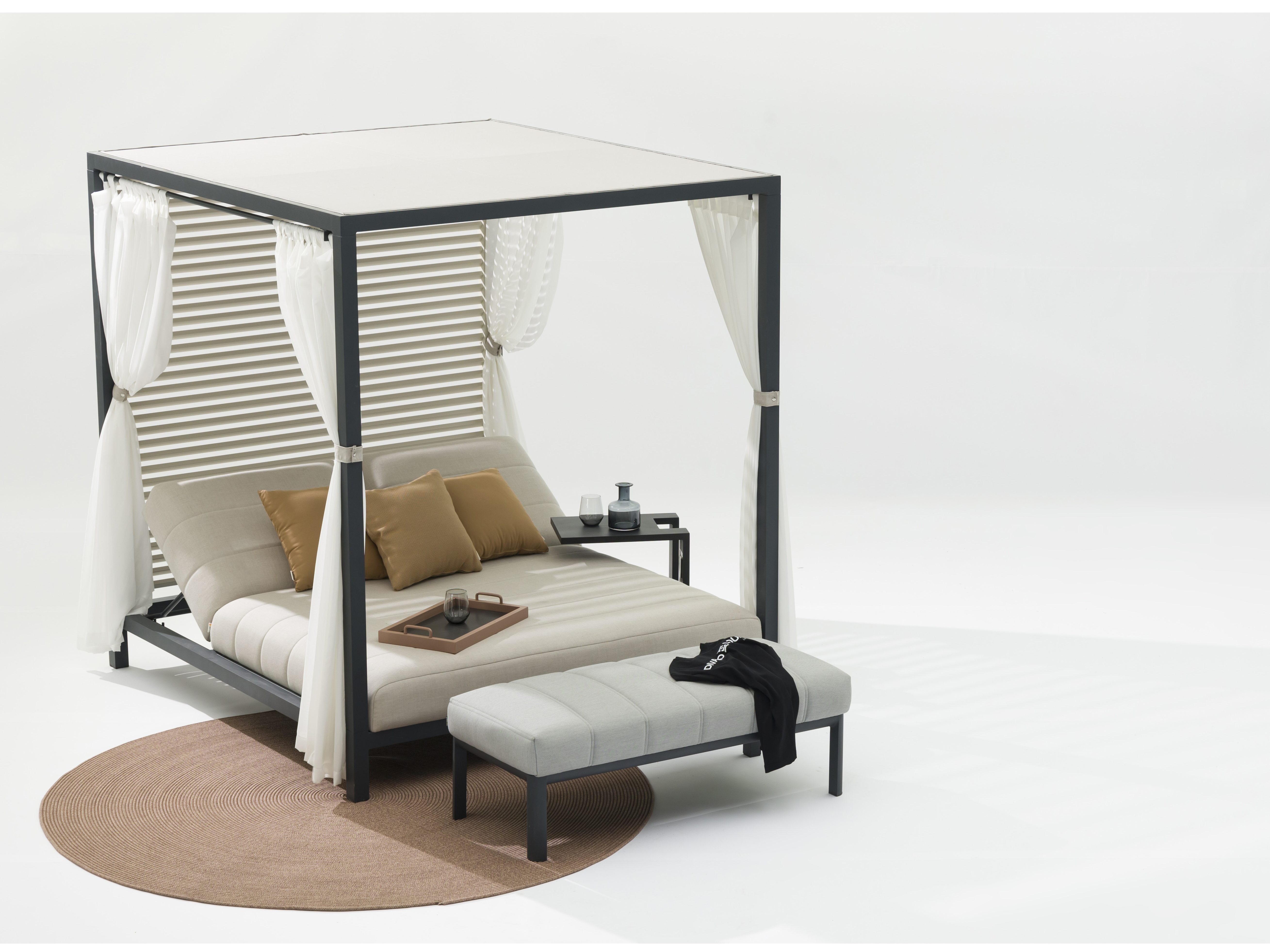 Bora Bora Cinza Outdoor Double Sunbed Gazebo 21