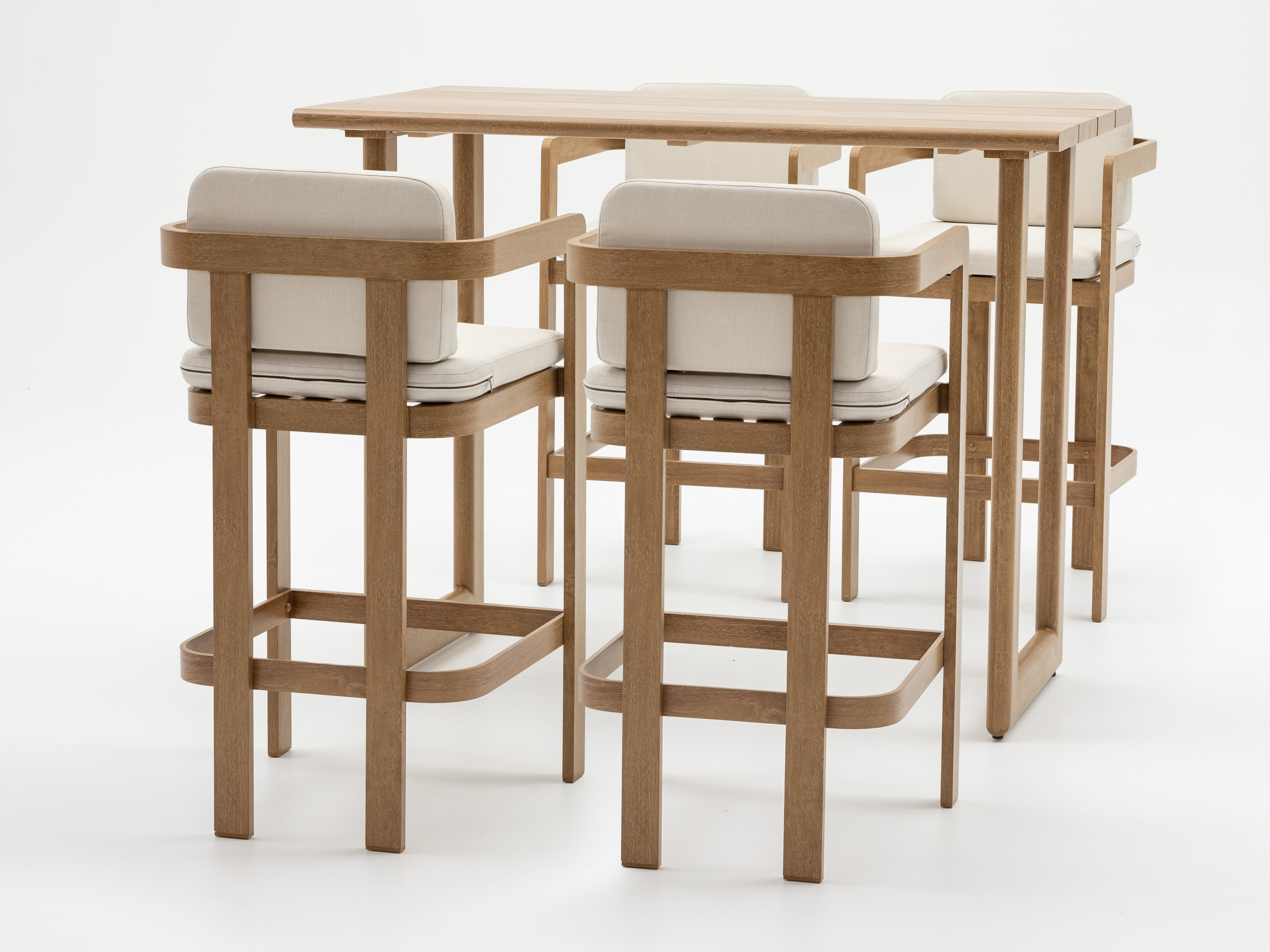 Balmain Oak 5 - Piece Outdoor Bar Set
