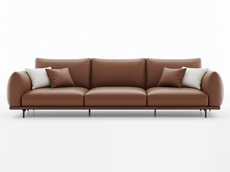 Fletcher Leather Three Seater Sofa 1