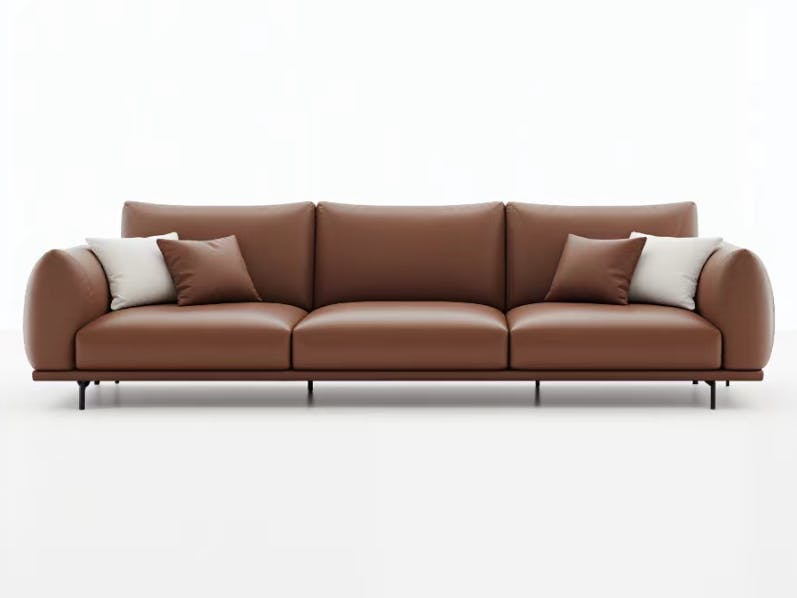 Fletcher Leather Three Seater Sofa