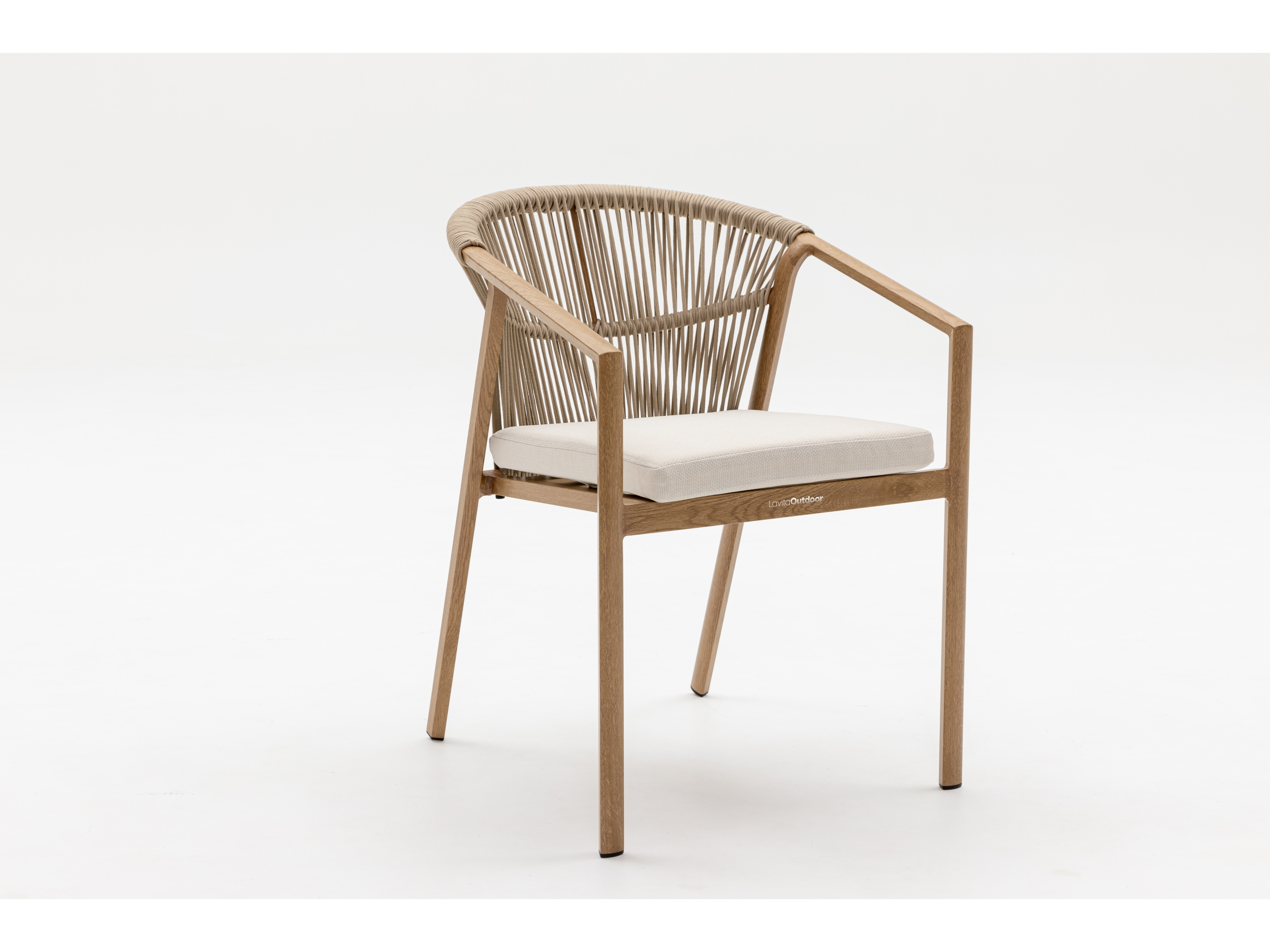 Kiama Oak Outdoor Rope Dining Chair Set Of 2 2