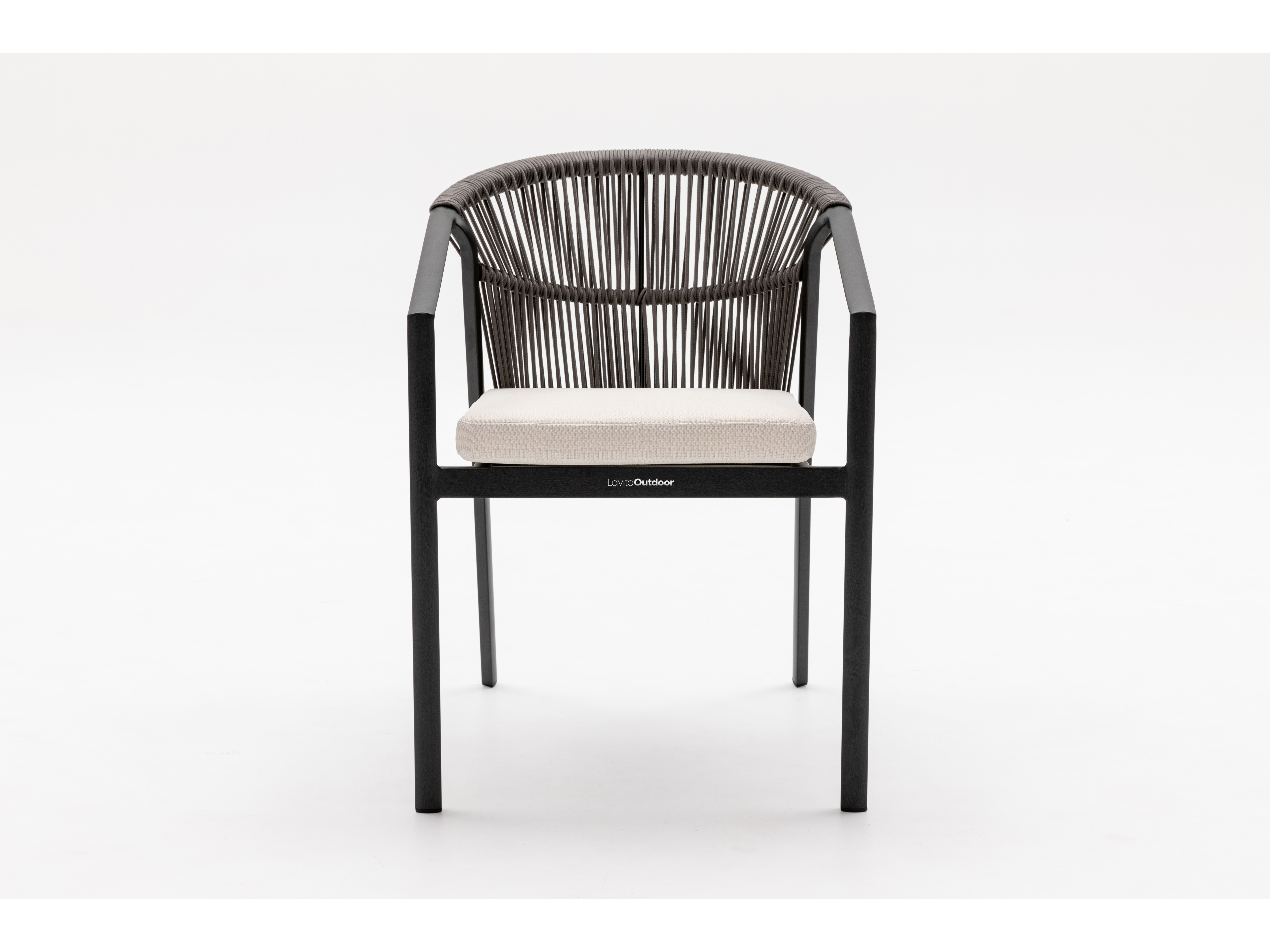 Kiama Anthracite Outdoor Rope Dining Chair Set Of 2