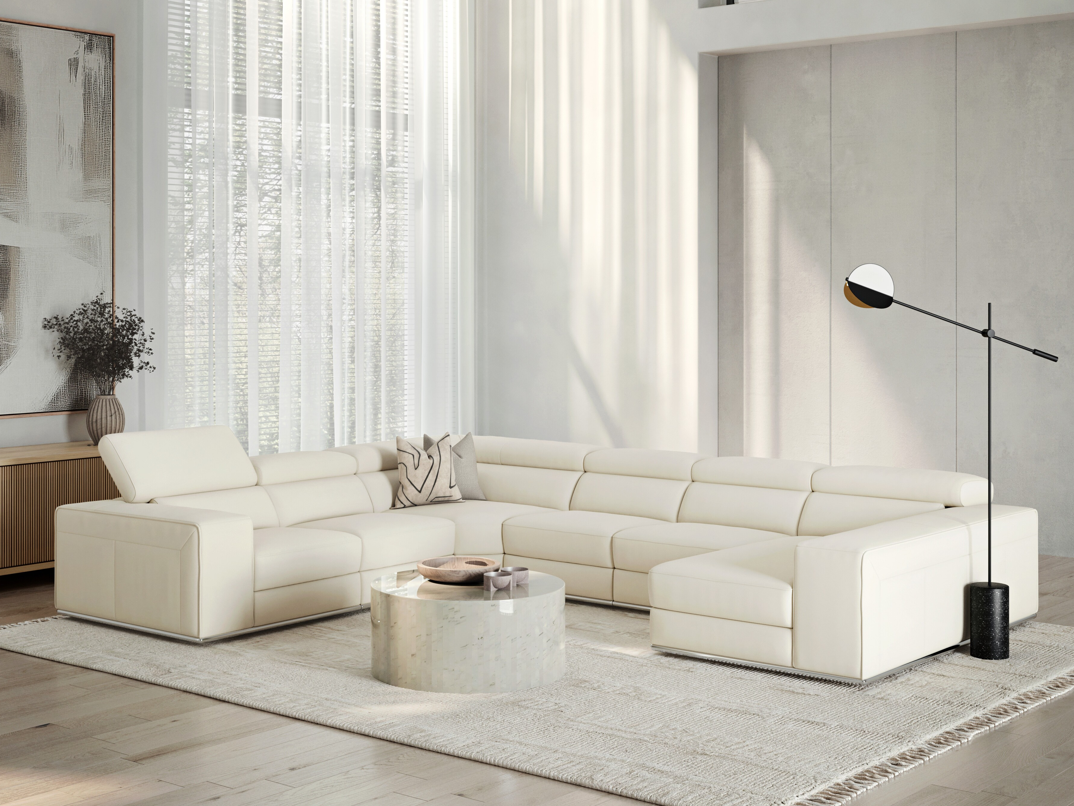 Lorenzo Leather Modular Lounge Option A