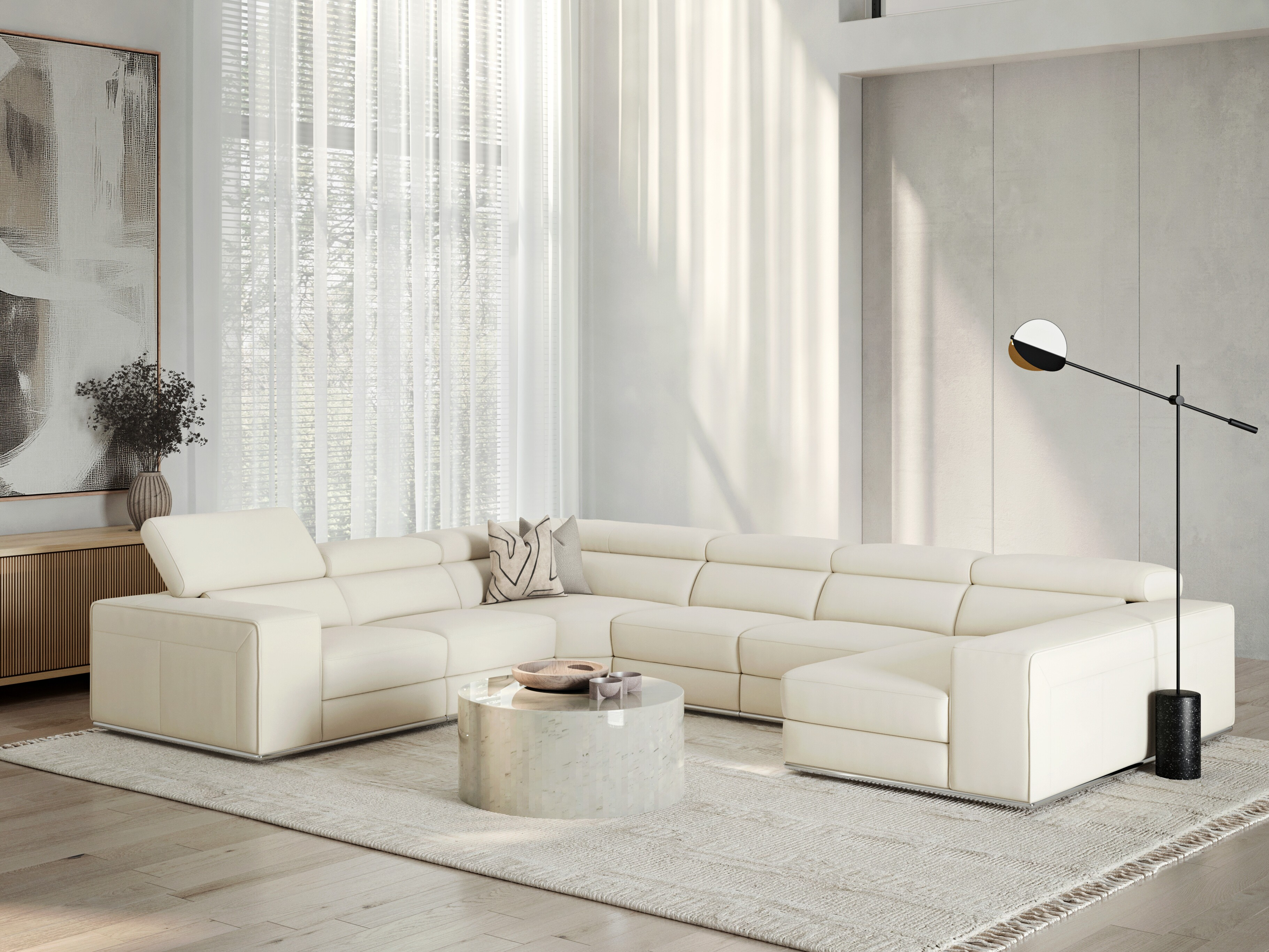 Lorenzo Leather Modular Lounge Option A