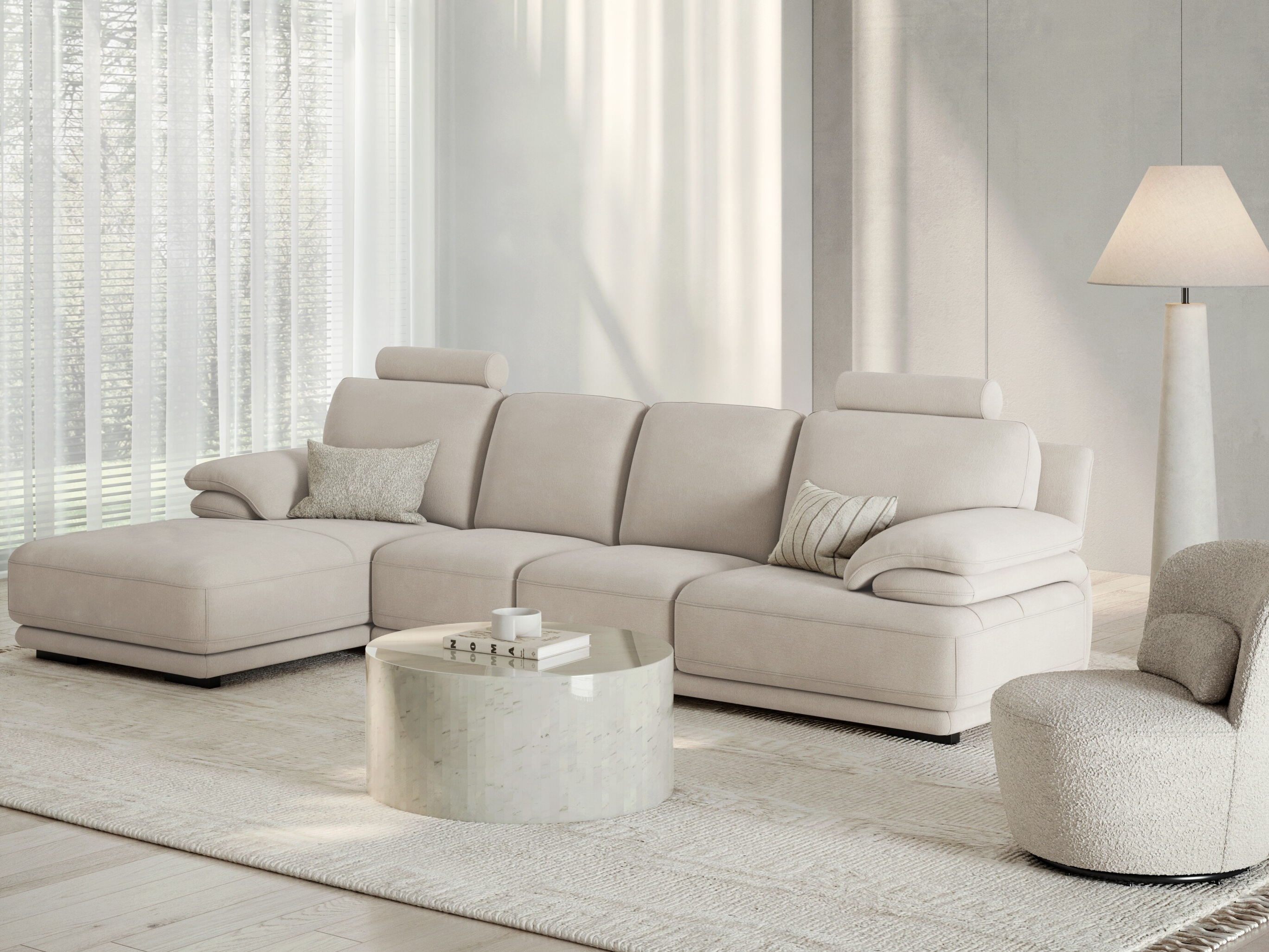 Juliet Fabric Chaise Lounge Option B