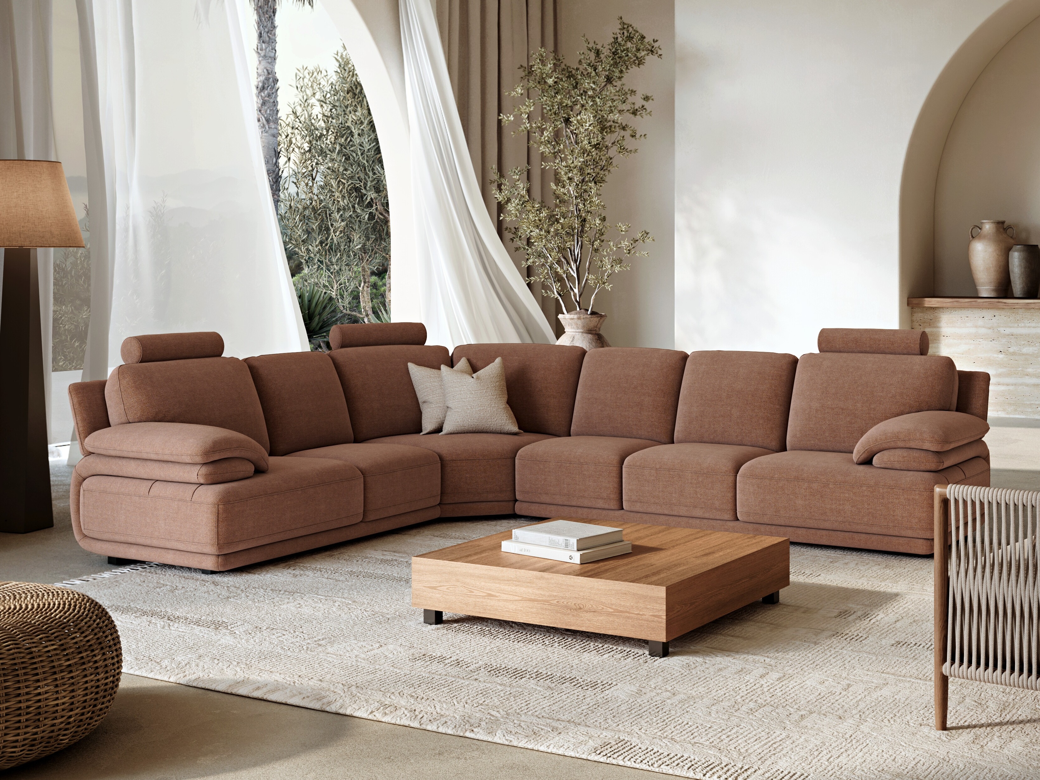 Juliet Fabric Corner Lounge Option D