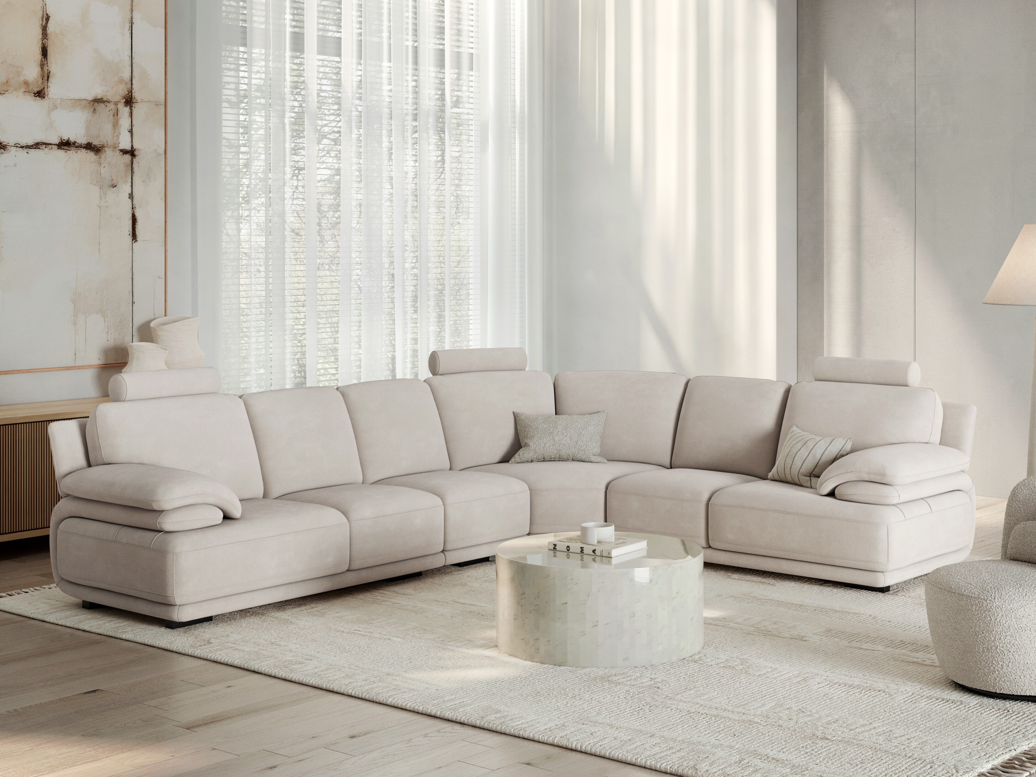 Juliet Fabric Corner Lounge Option B