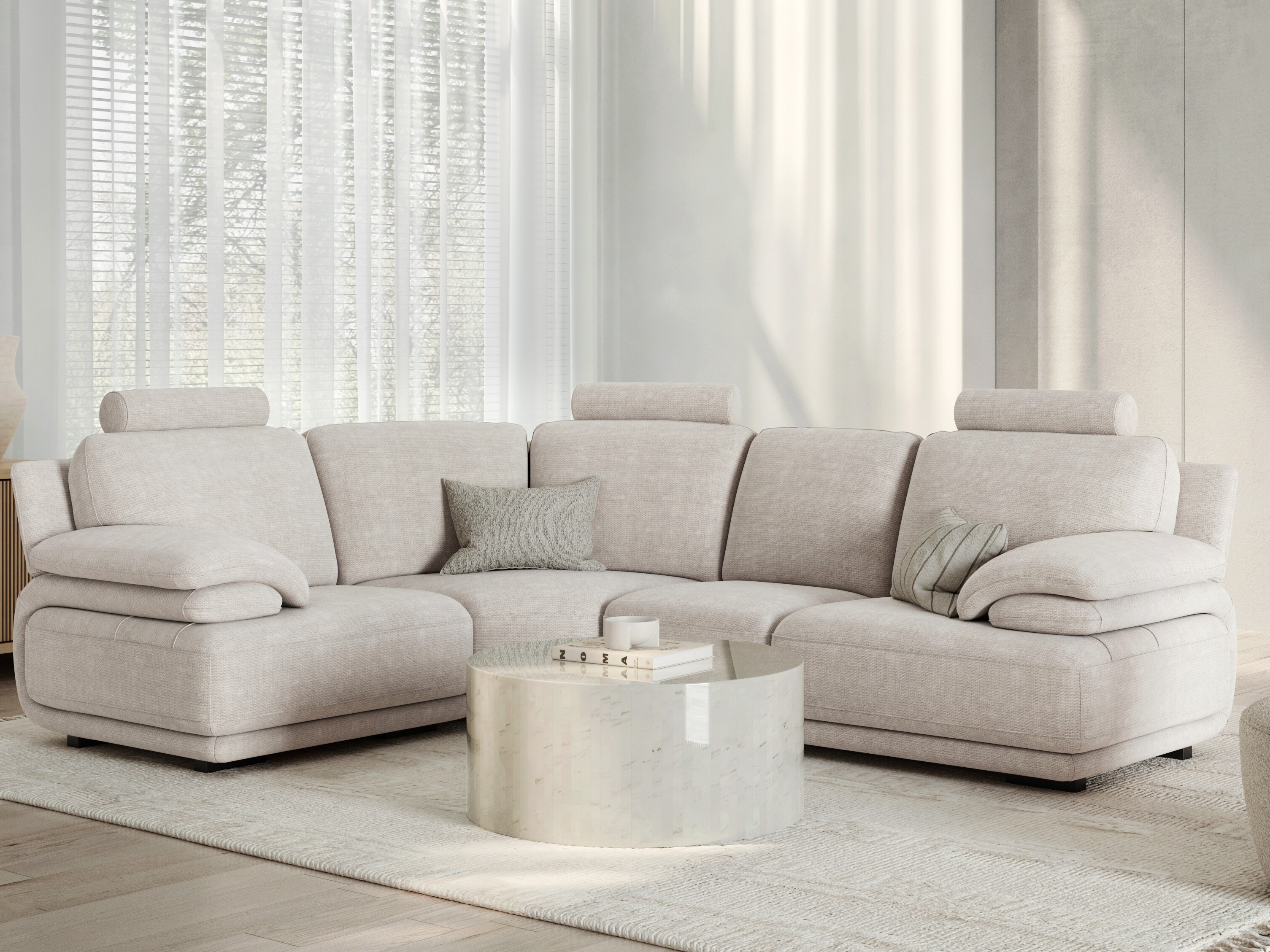 Juliet Fabric Corner Lounge Option E