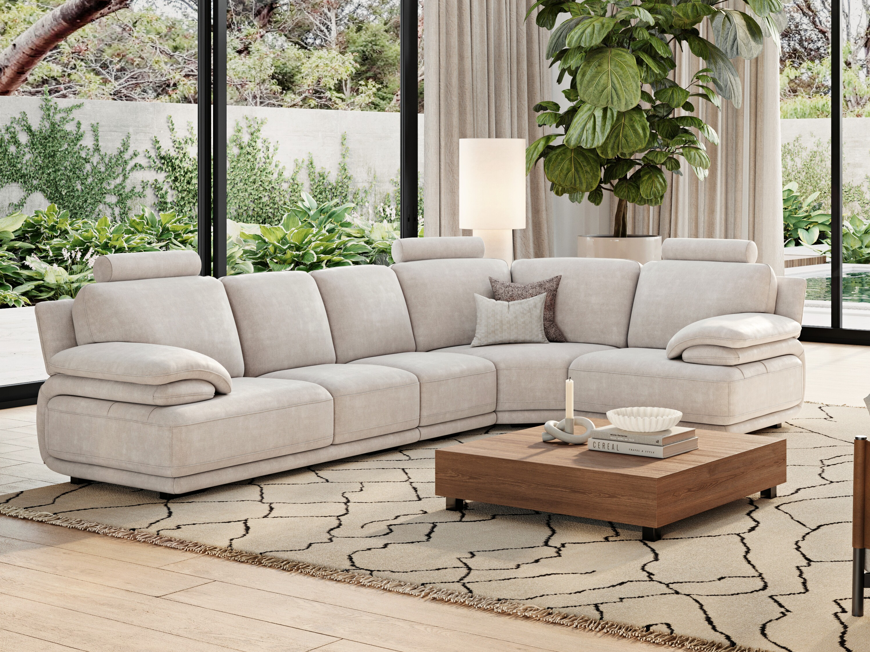 Juliet Fabric Corner Lounge Option F