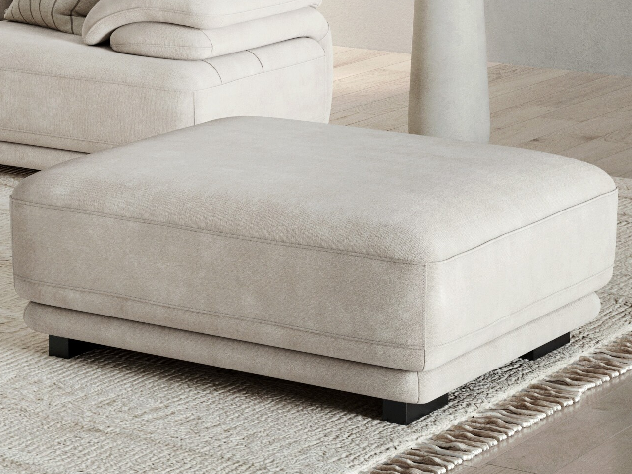 Juliet Fabric Ottoman 100x100x45