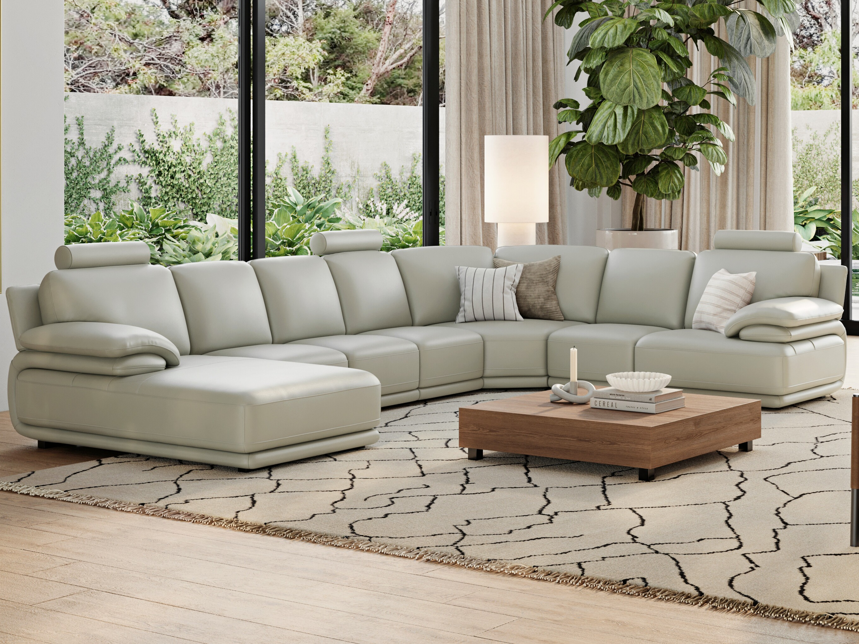 Juliet Leather Modular Lounge Option B