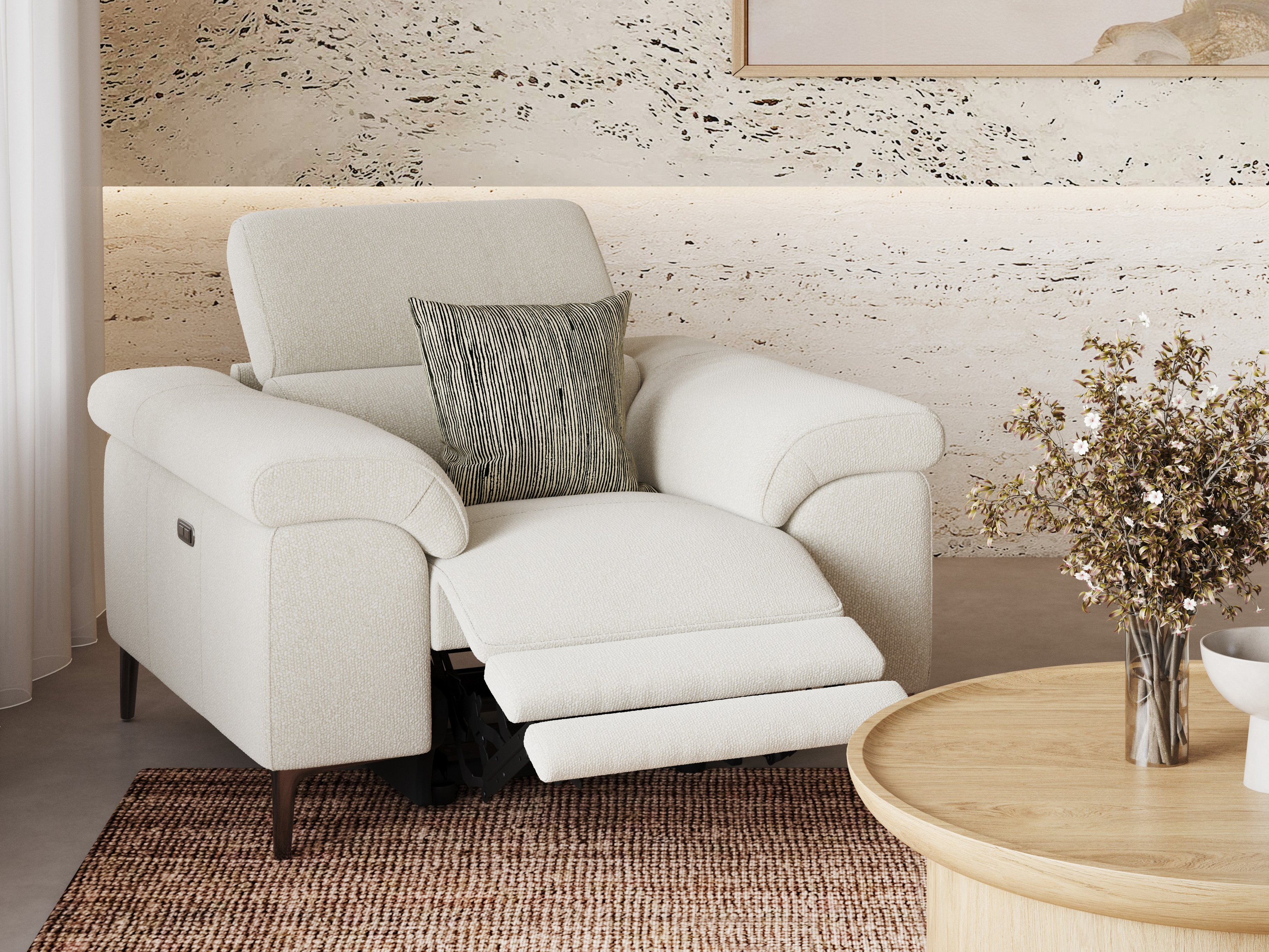 Carlisle Fabric Electric Recliner Armchair