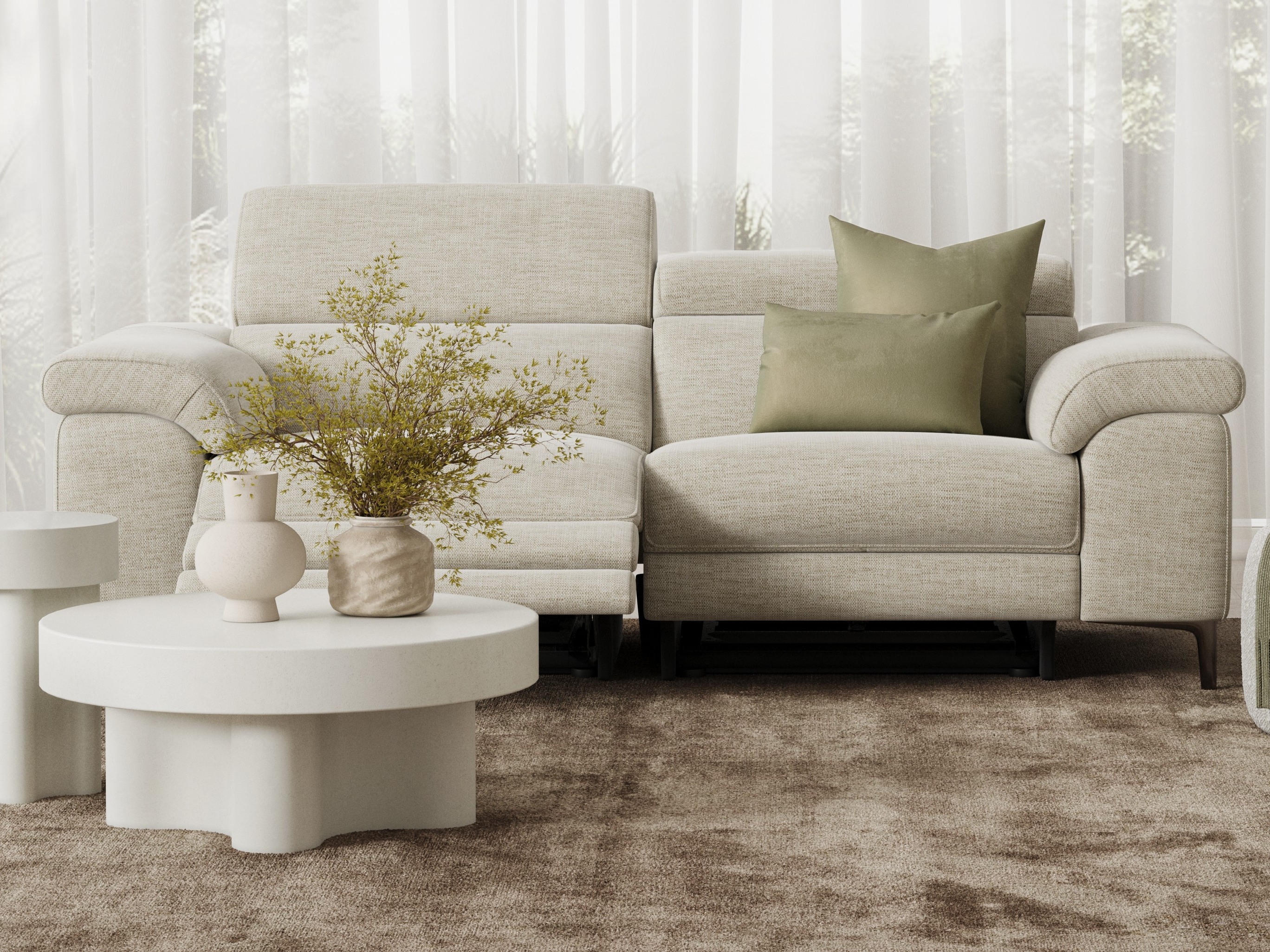 Carlisle Fabric Electric Recliner Three Seat Sofa