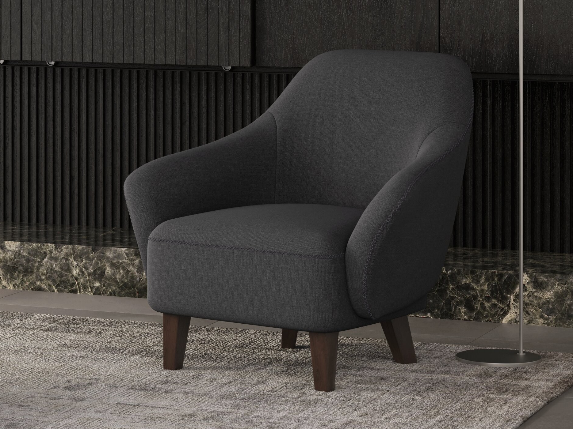 Pout Fabric Accent Chair 1