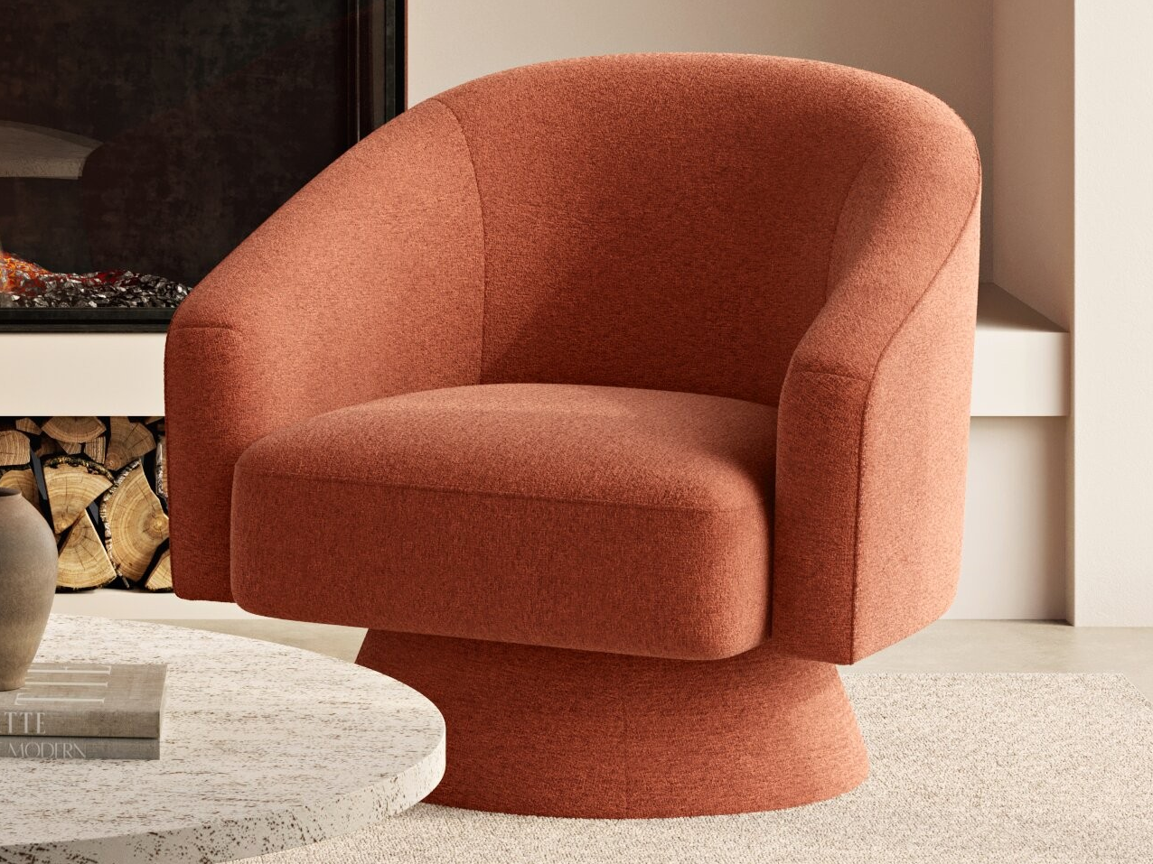 Muse Fabric Swivel Chair 1