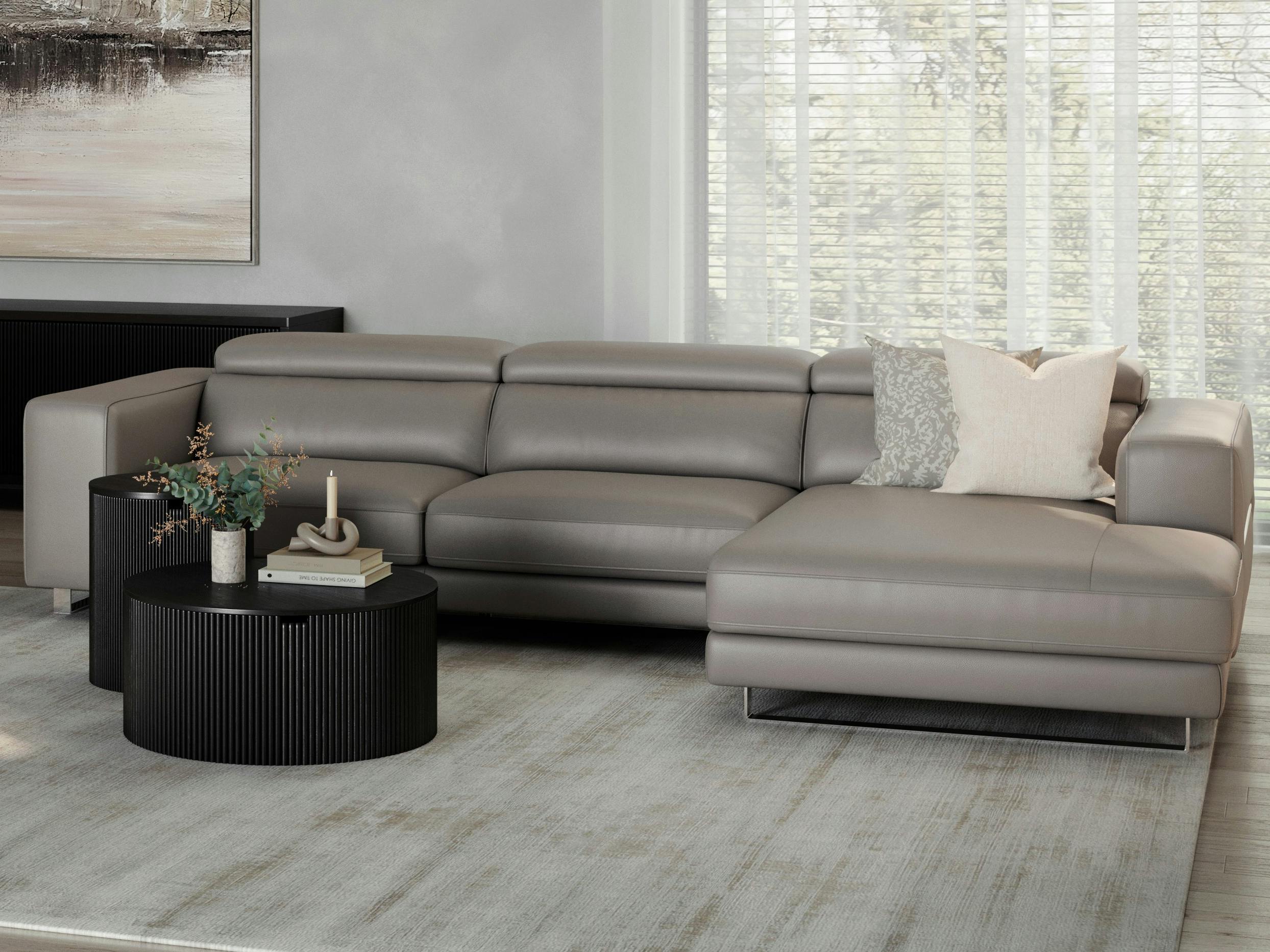 Elixir Leather Sliding Chaise Lounge