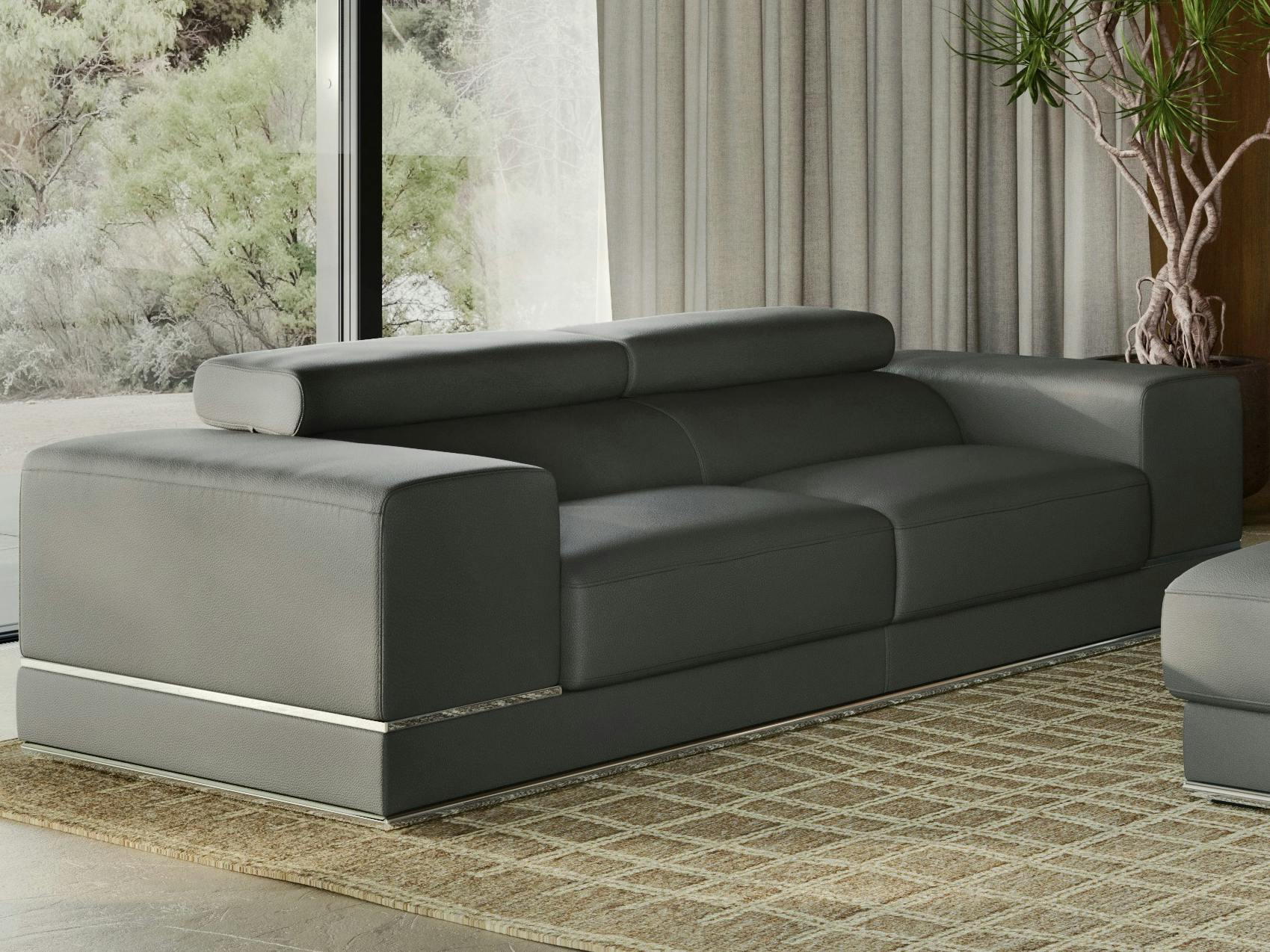 Napoleon Leather Two Seat Sofa