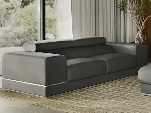 Napoleon Leather Two Seat Sofa