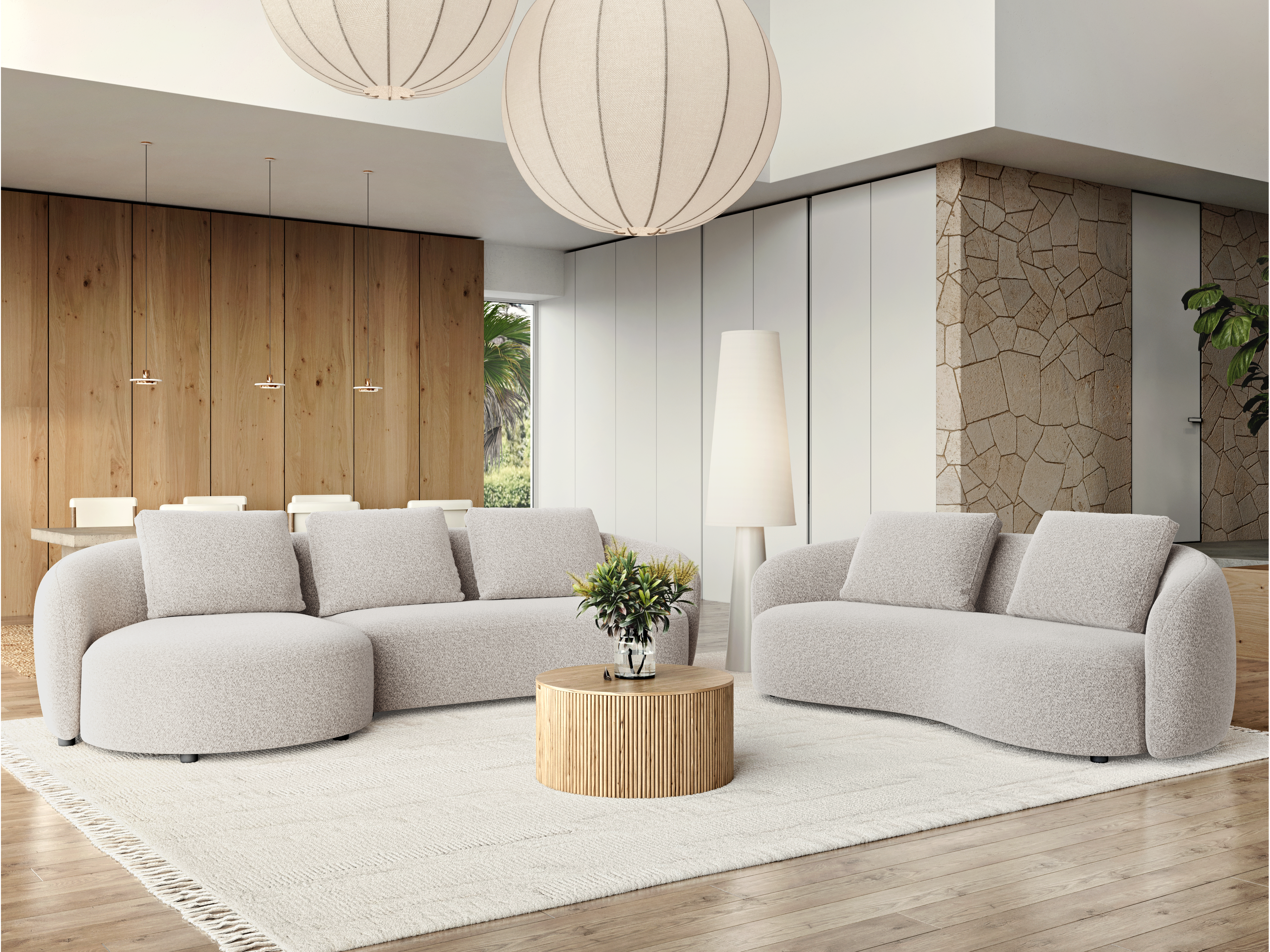 Arc Fabric Chaise Lounge Moonbeam 10