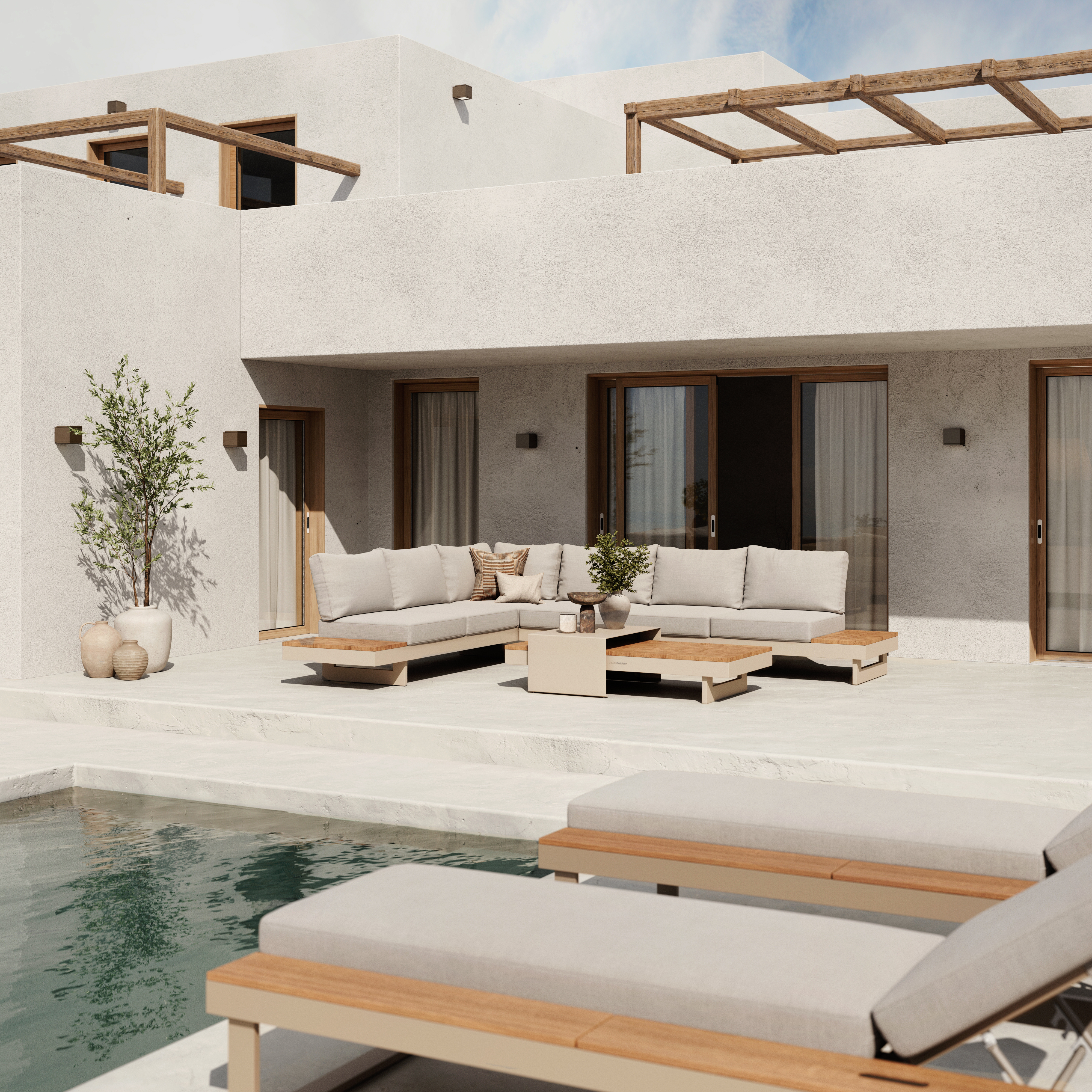 Avoca Mocha Outdoor Lounge System 15