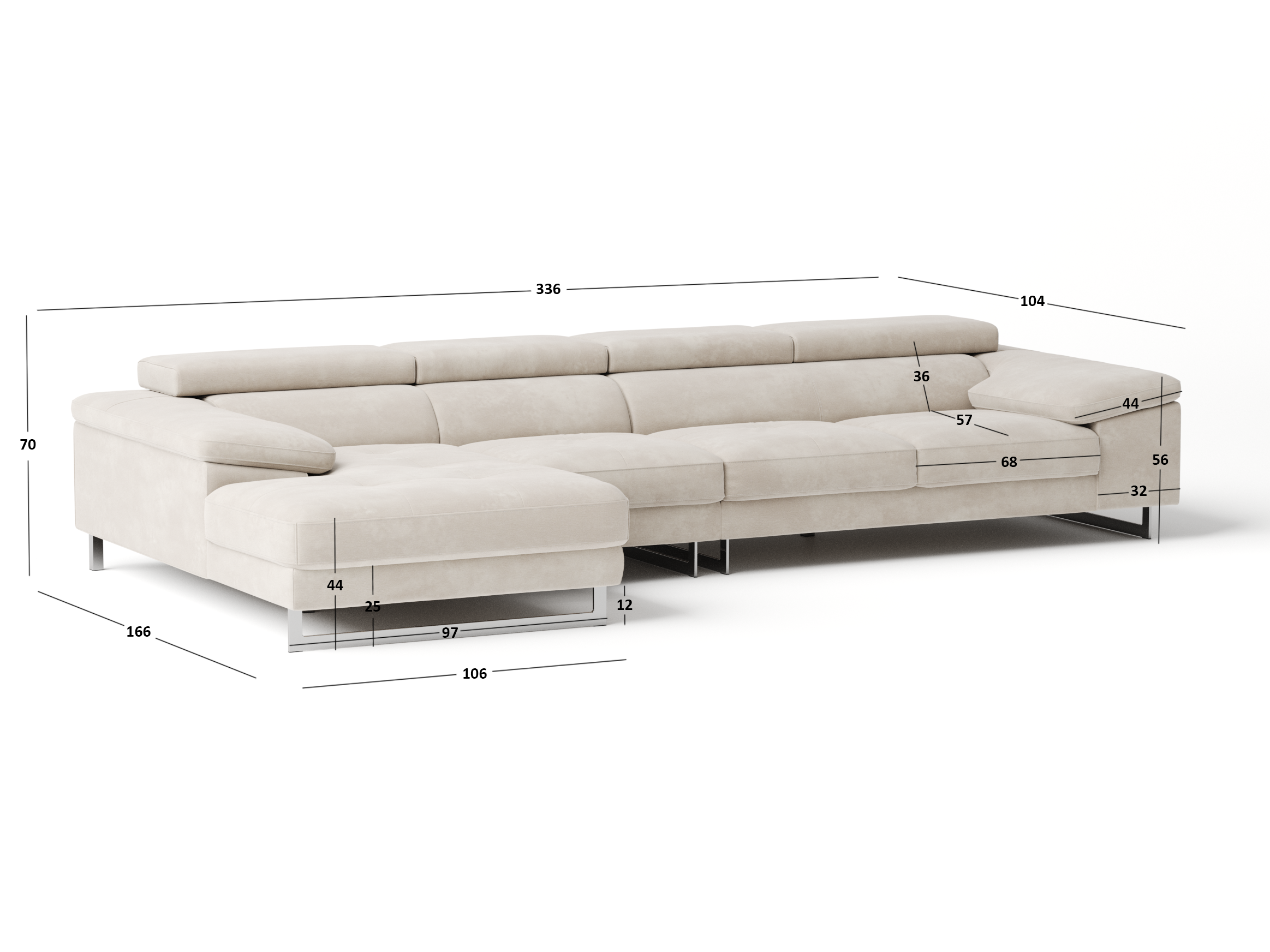 Boston Fabric Chaise Lounge Option B 5