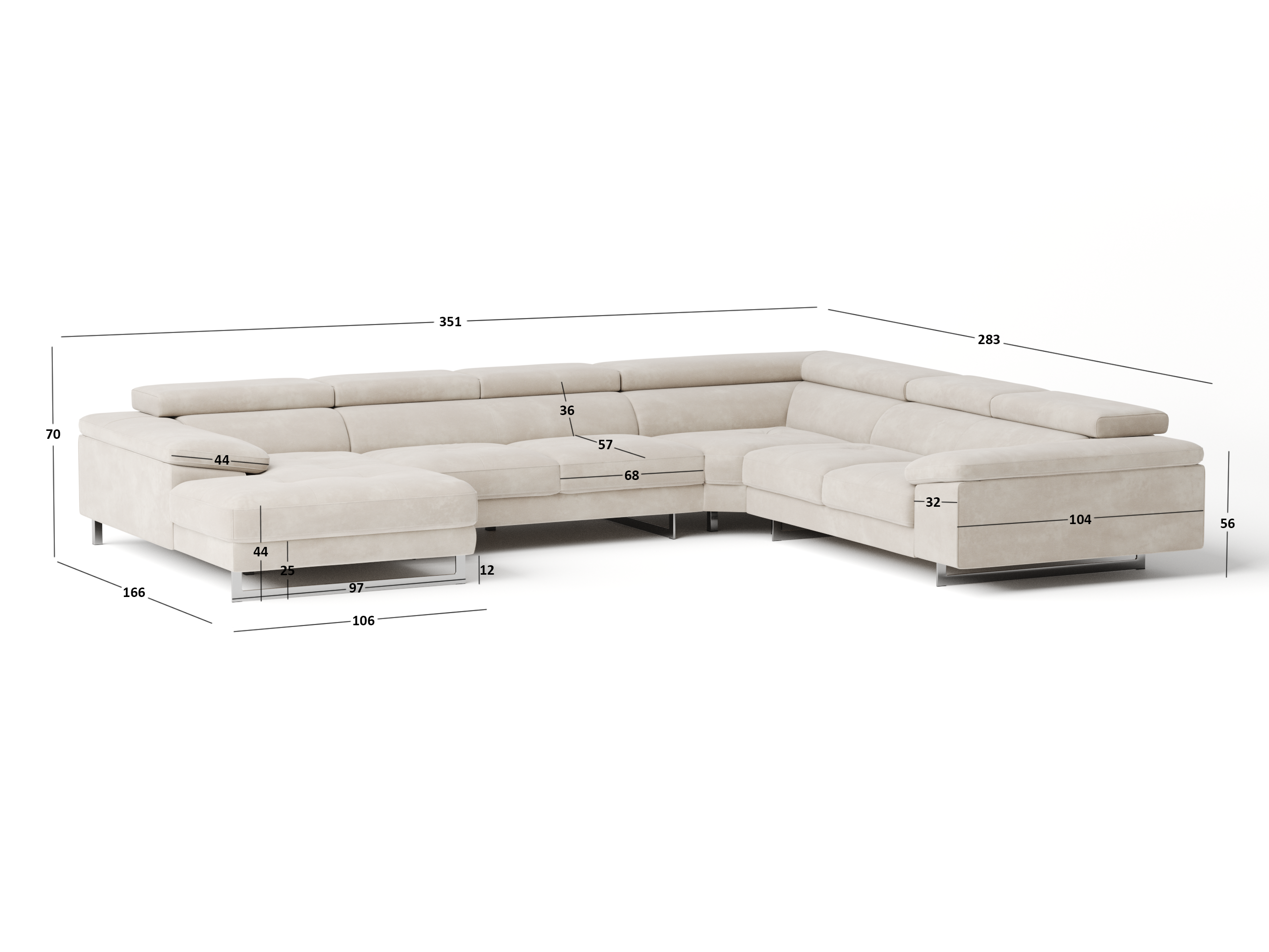 Boston Fabric Modular Lounge Option A 5