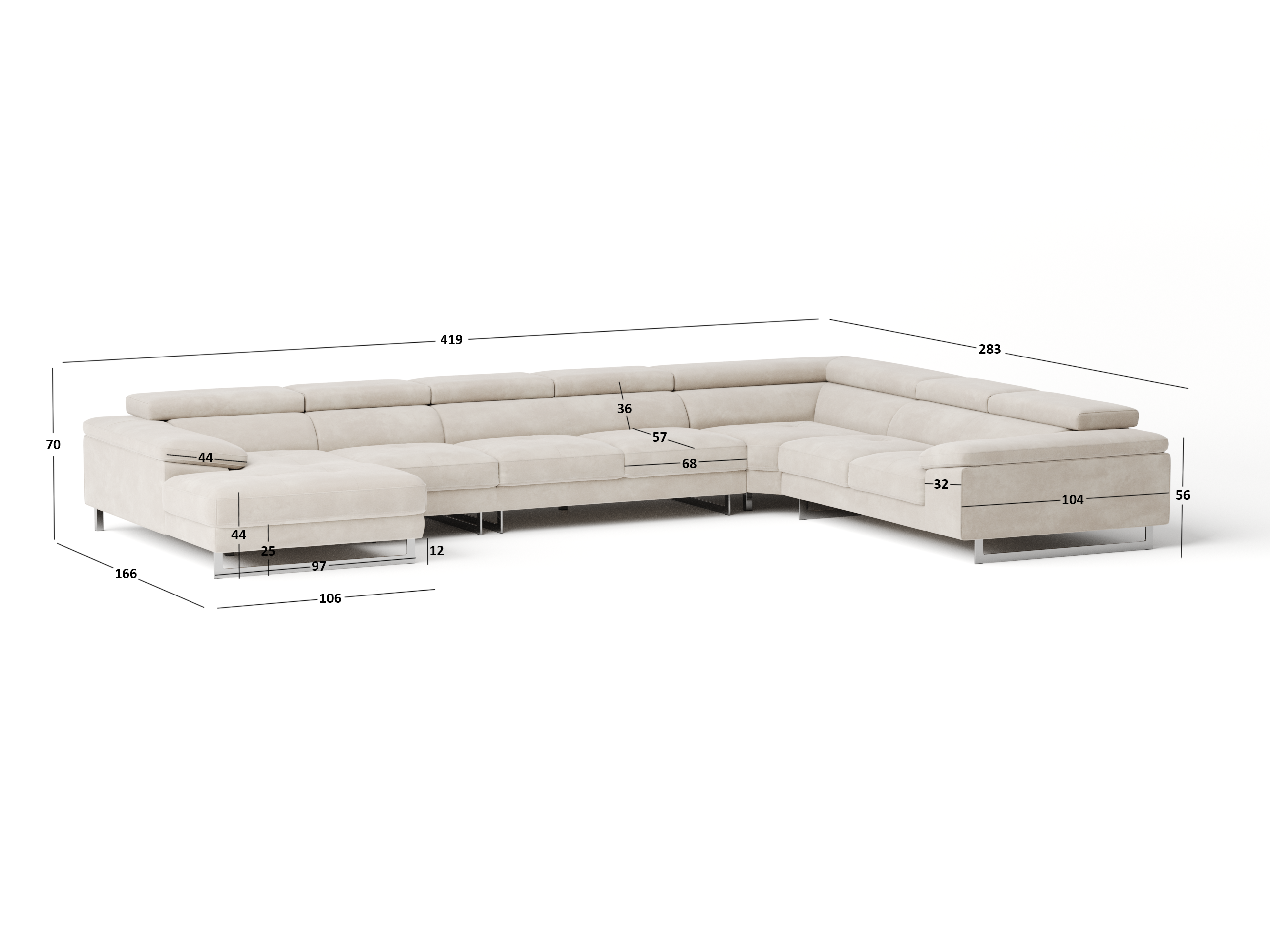 Boston Fabric Modular Lounge Option B 5