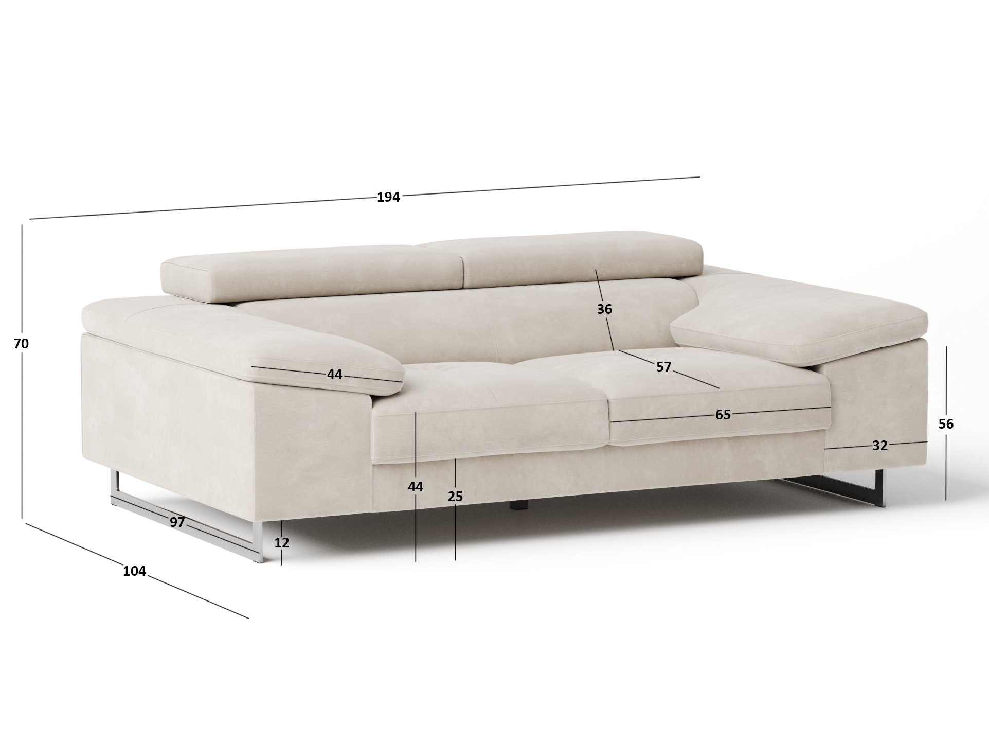 Boston Fabric Two Seat Sofa 5