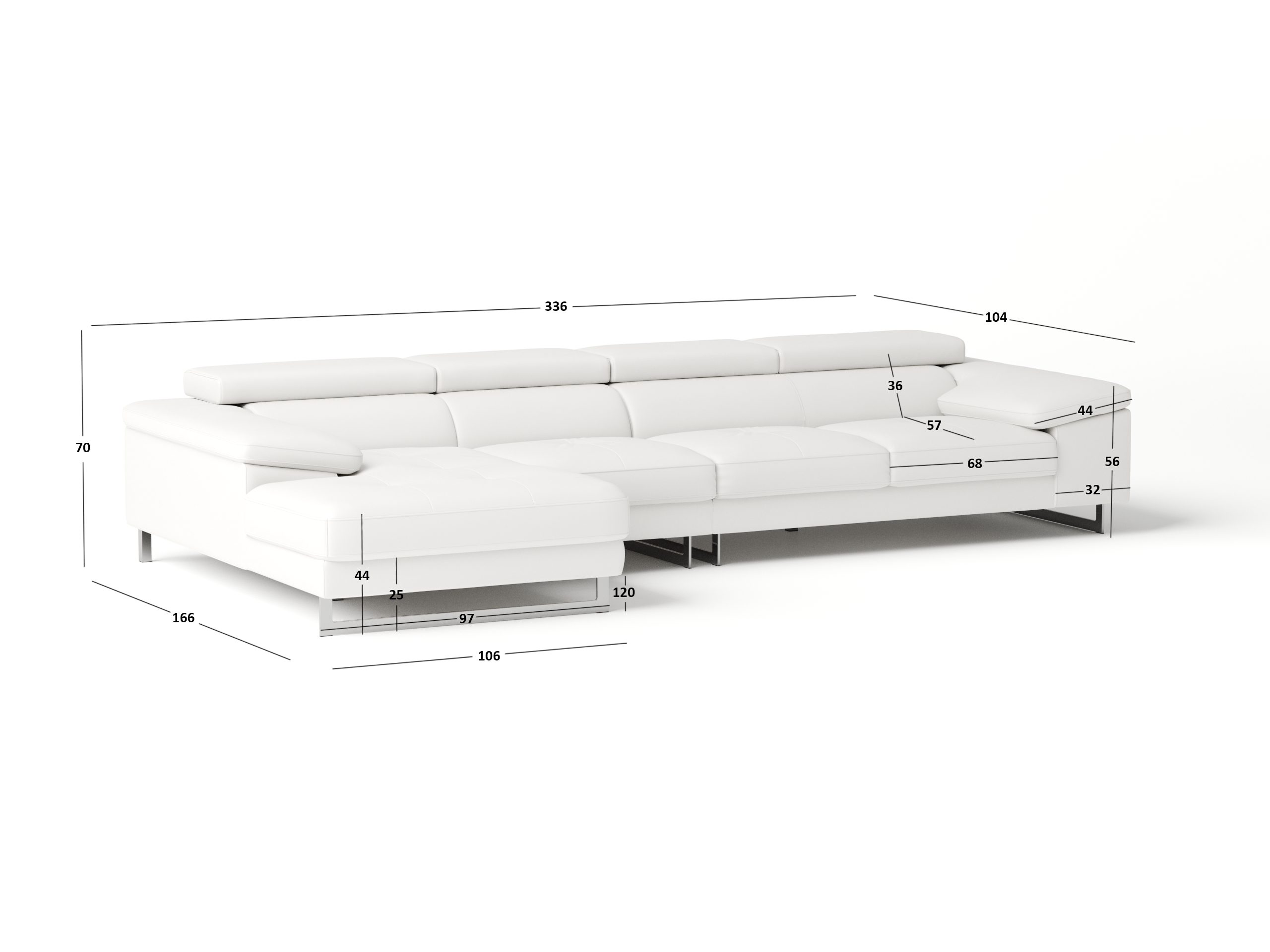 Boston Leather Chaise Lounge Option B 4