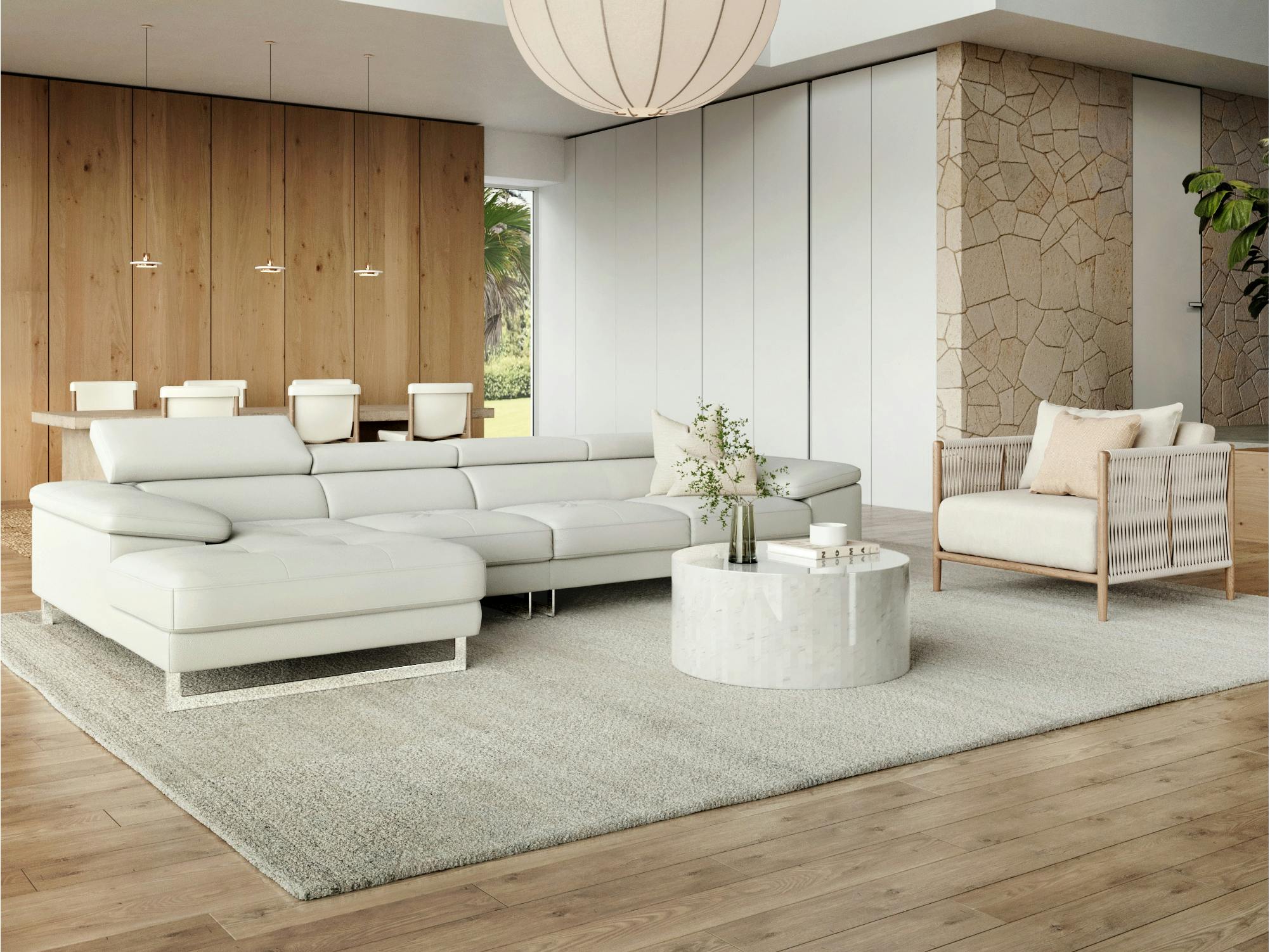 Boston Leather Chaise Lounge Option B
