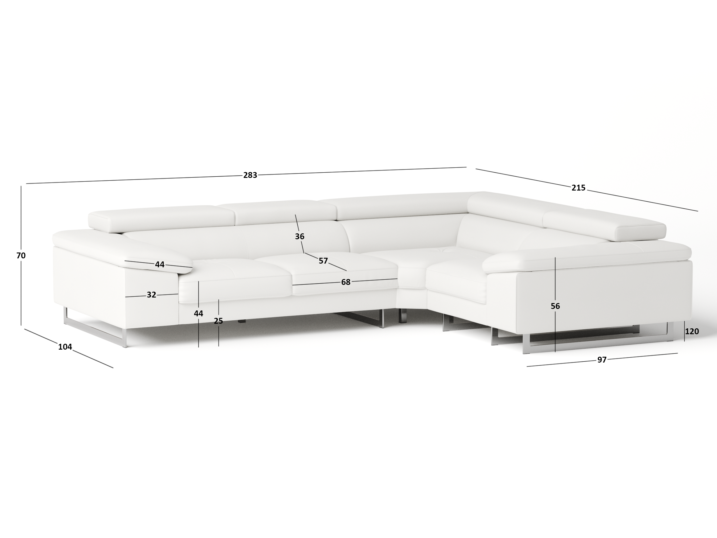 Boston Leather Corner Lounge Option E 4