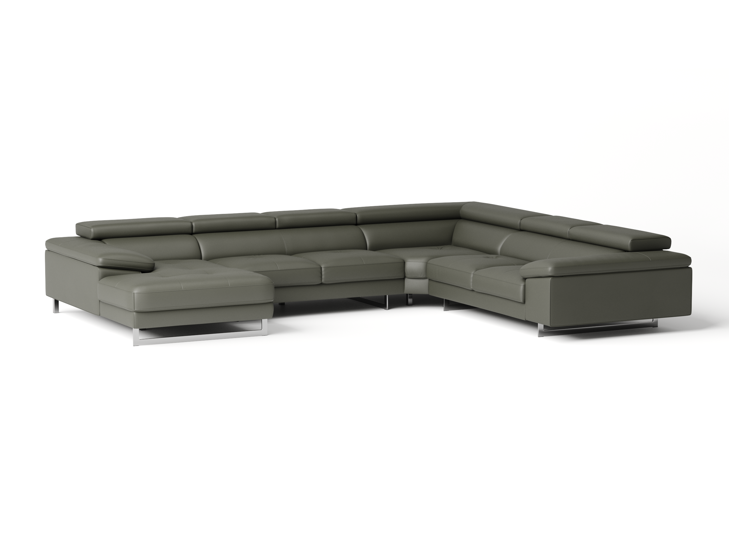 Boston Leather Modular Lounge Option A