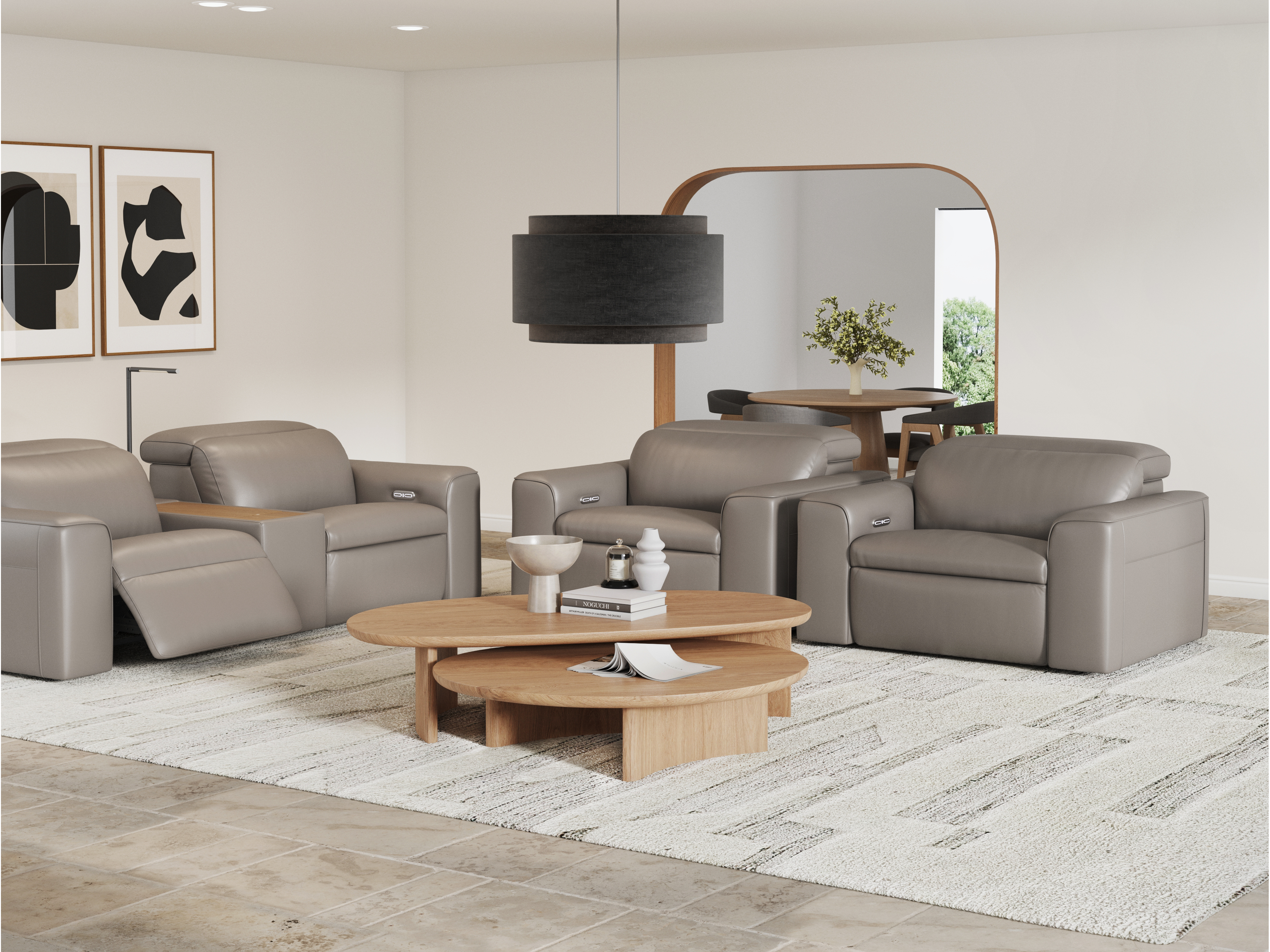 Broadway Leather Recliner 1.5 Seat Sofa 3